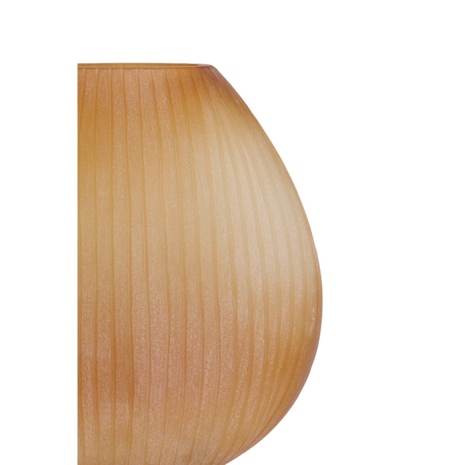 Vase 43x16x43 cm SANTINO glass matt amber