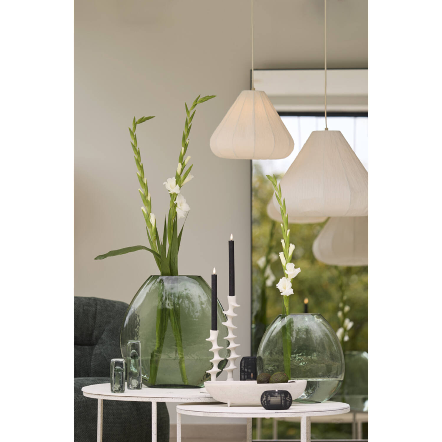 Vase 33x13x33,5 cm SANTINO glass clear green
