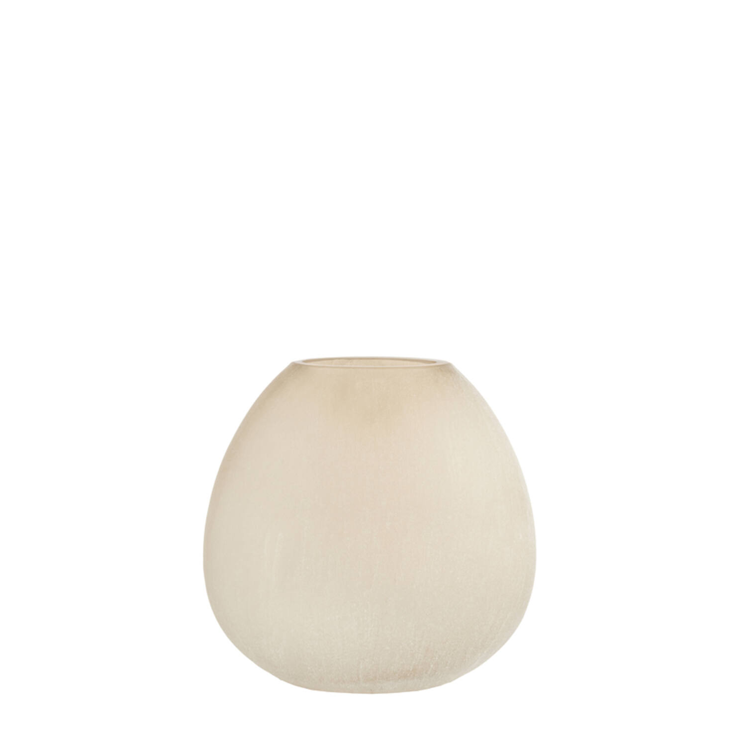 Vase 33x13x33,5 cm SANTINO glass matt light brown