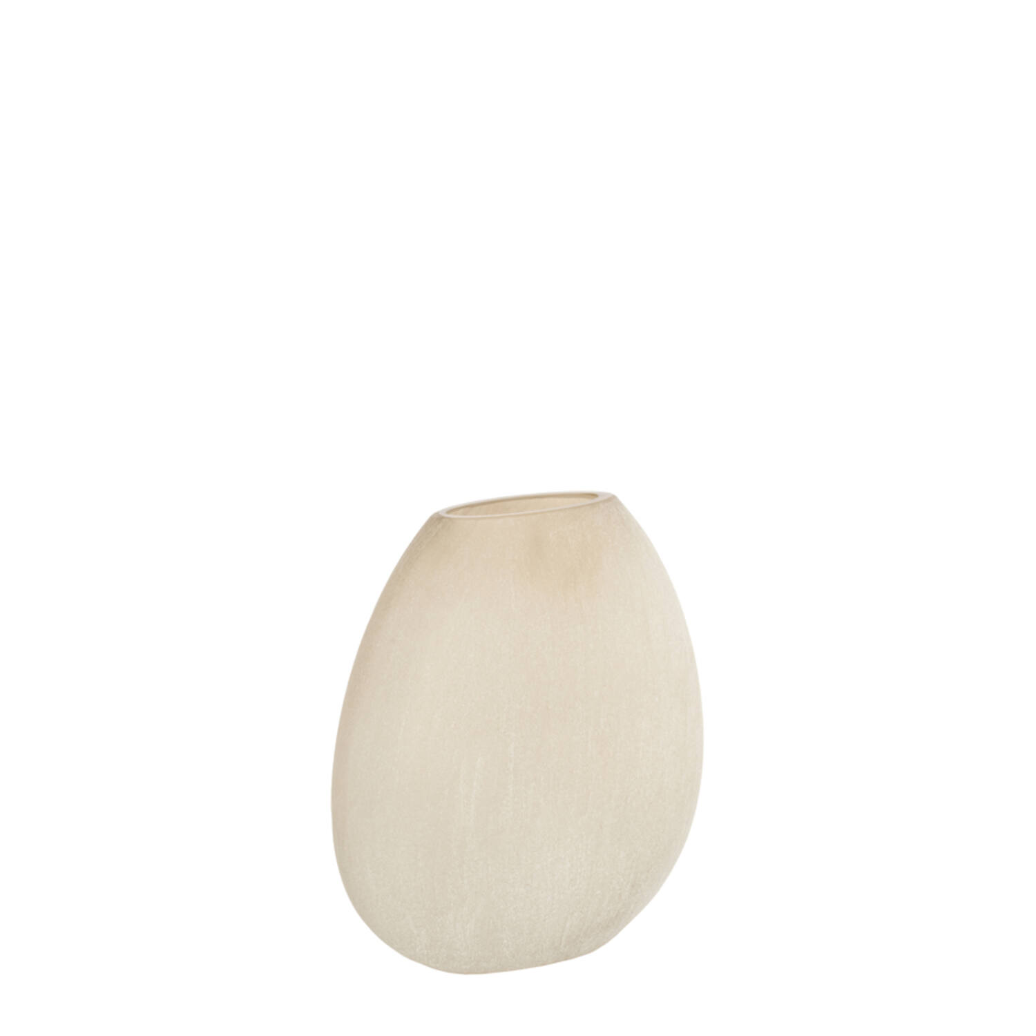 Vase 33x13x33,5 cm SANTINO glass matt light brown