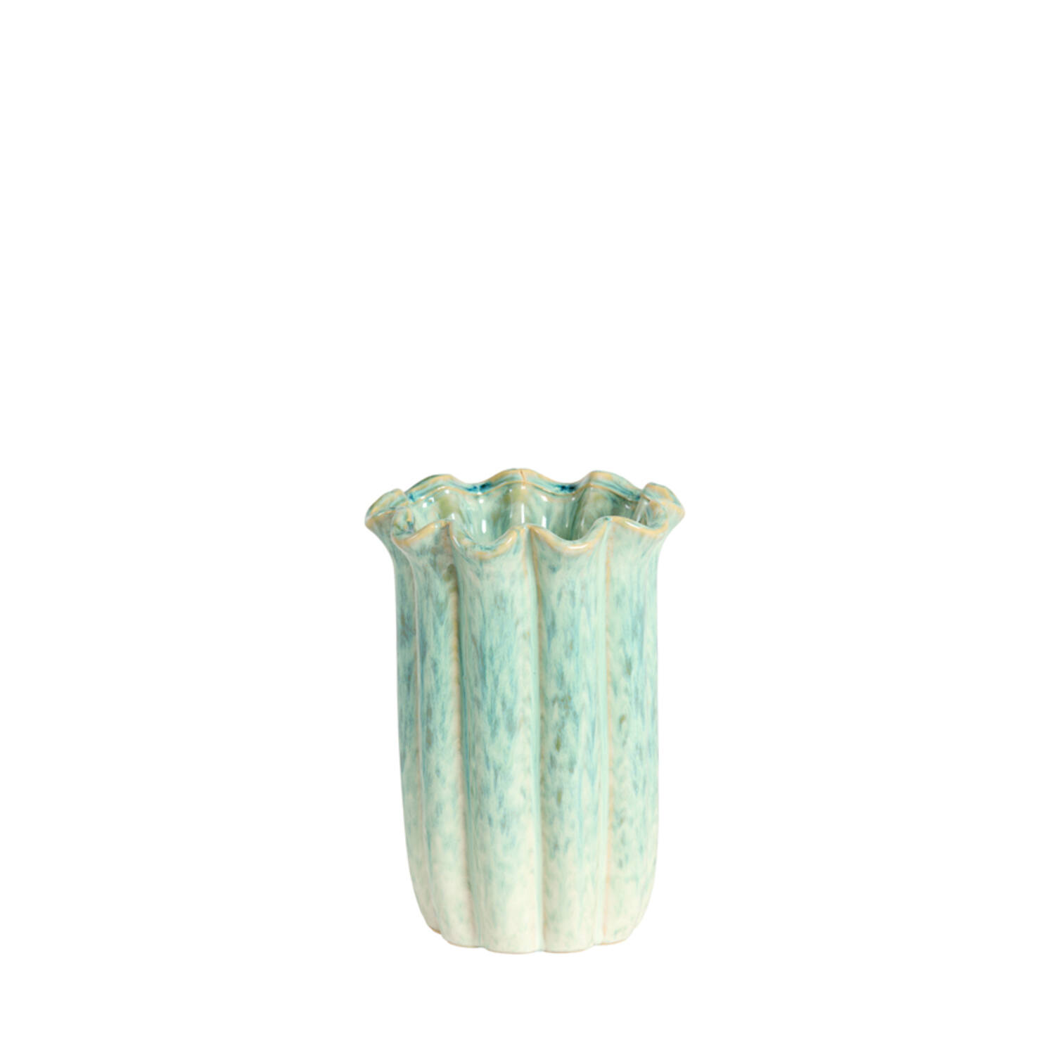 Vase deco Ø16x23 cm SEDONI ceramics green+light blue