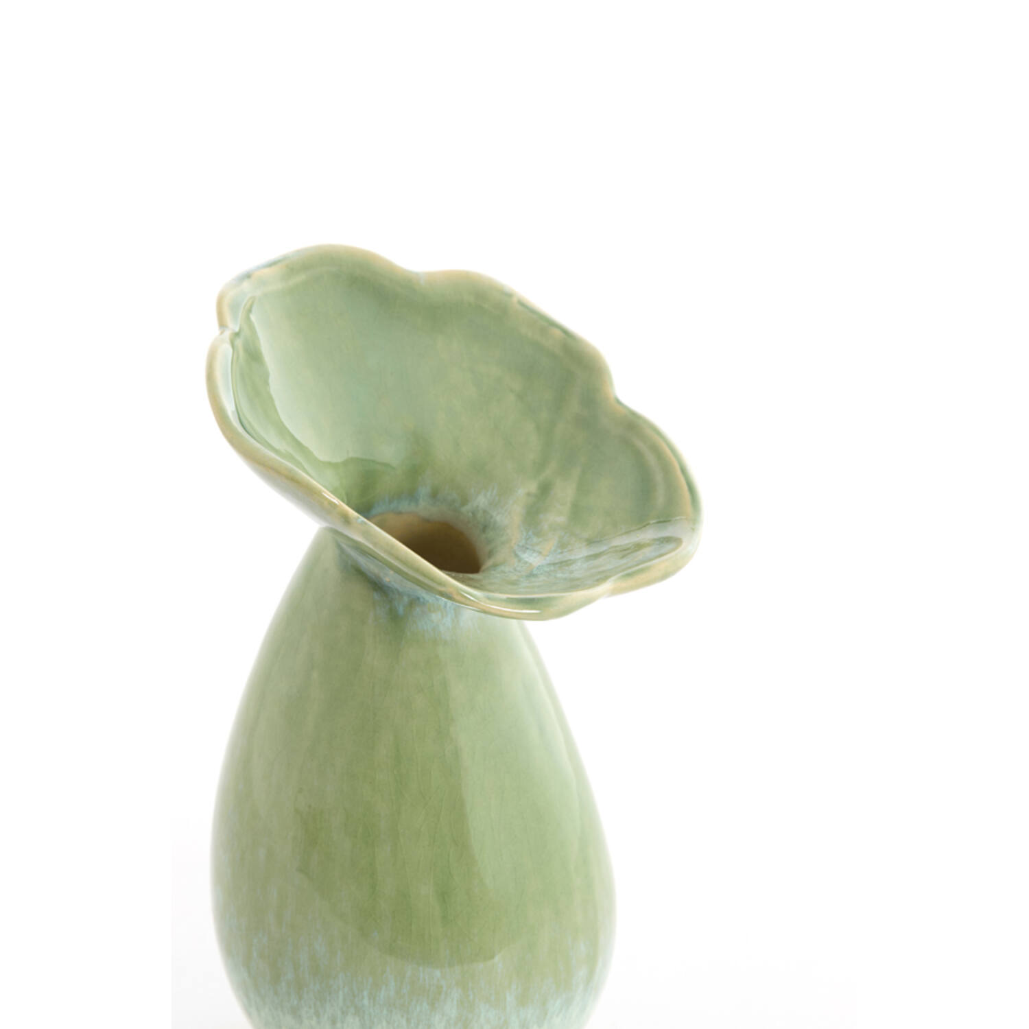 Vase deco Ø10,5x19,5 cm CULLA ceramics green+light blue