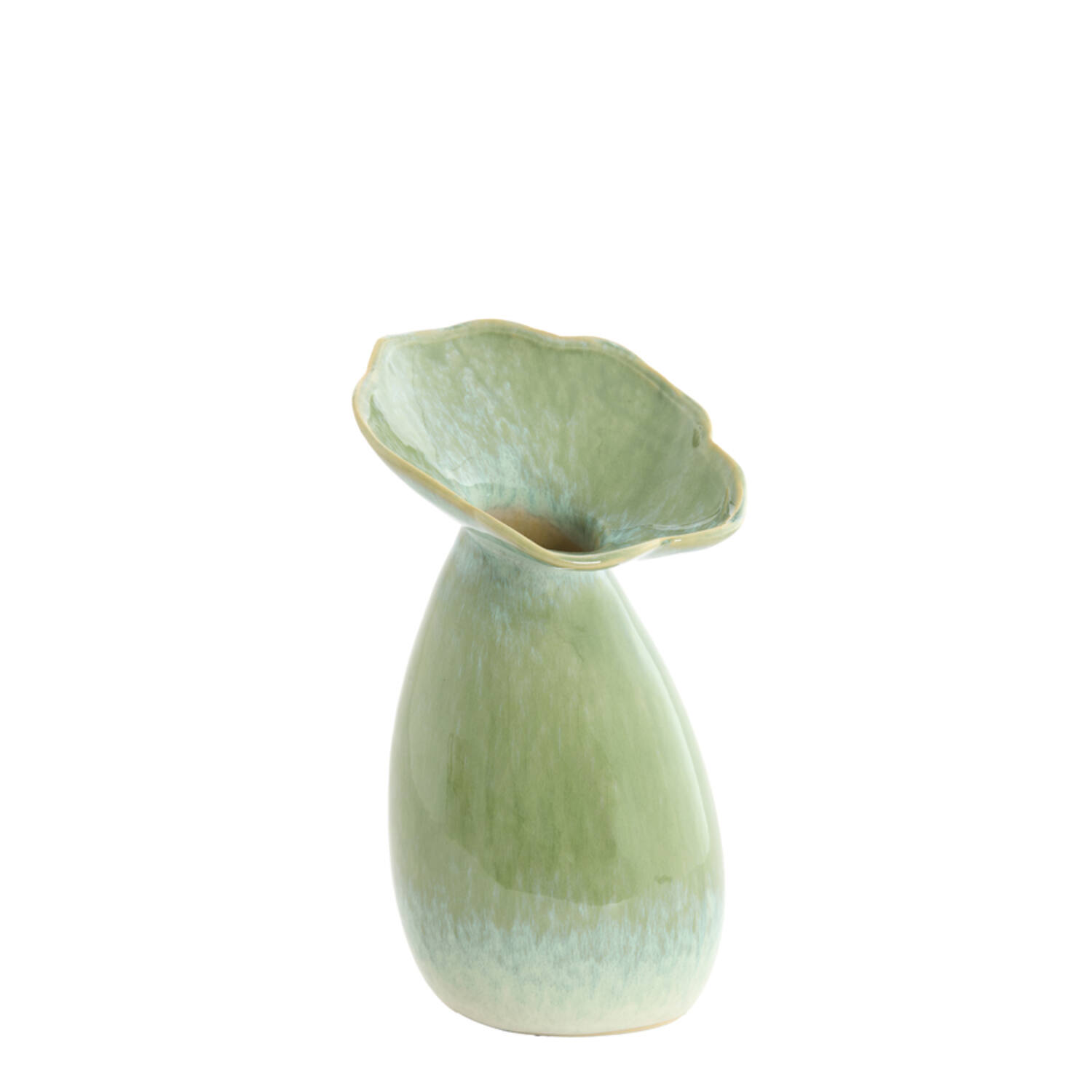 Vase deco Ø14x24 cm CULLA ceramics green+light blue