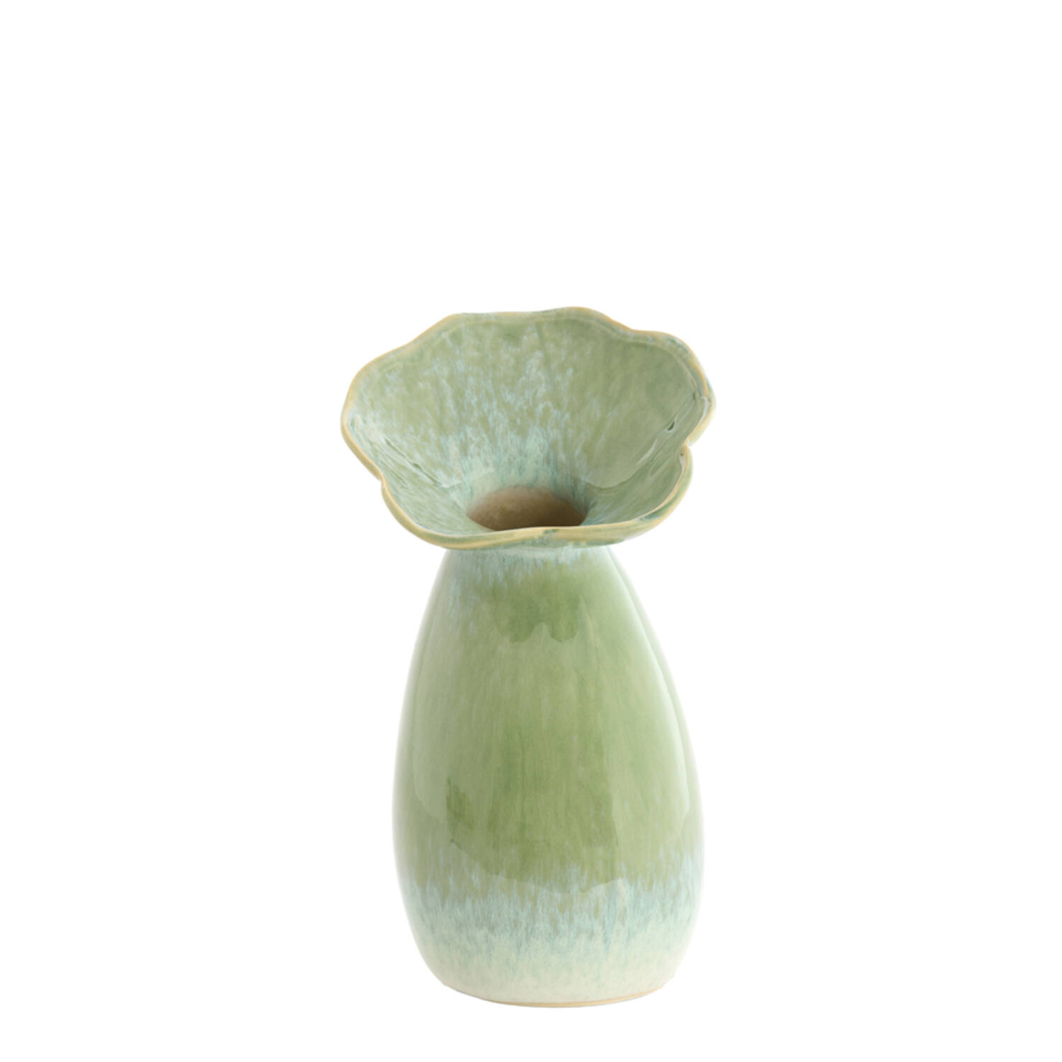 Vase deco Ø14x24 cm CULLA ceramics green+light blue