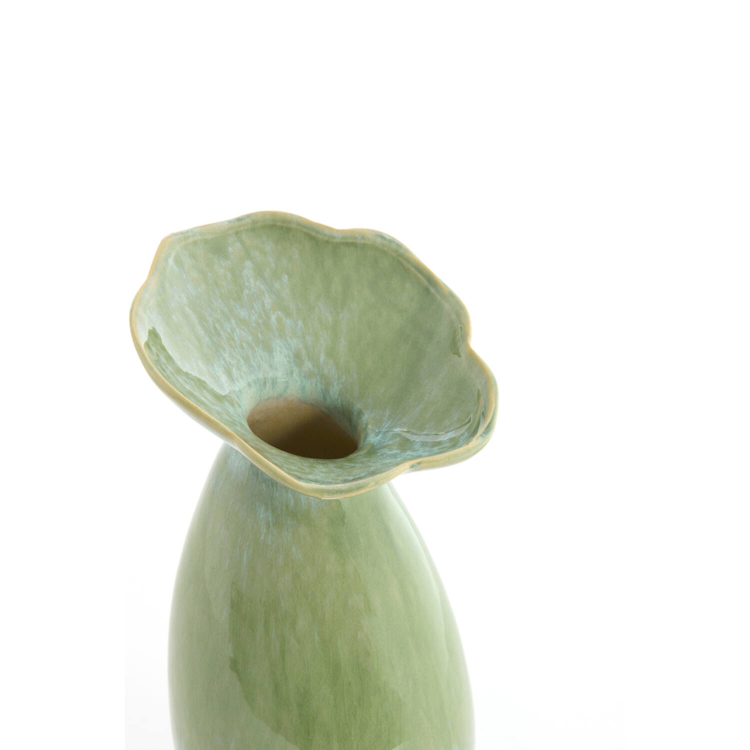 Vase deco Ø14x24 cm CULLA ceramics green+light blue