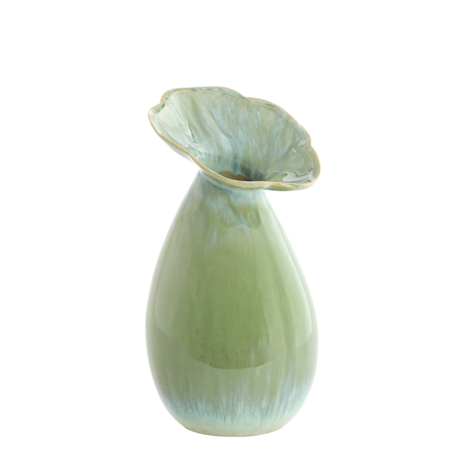 Vase deco Ø15,5x29 cm CULLA ceramics green+light blue