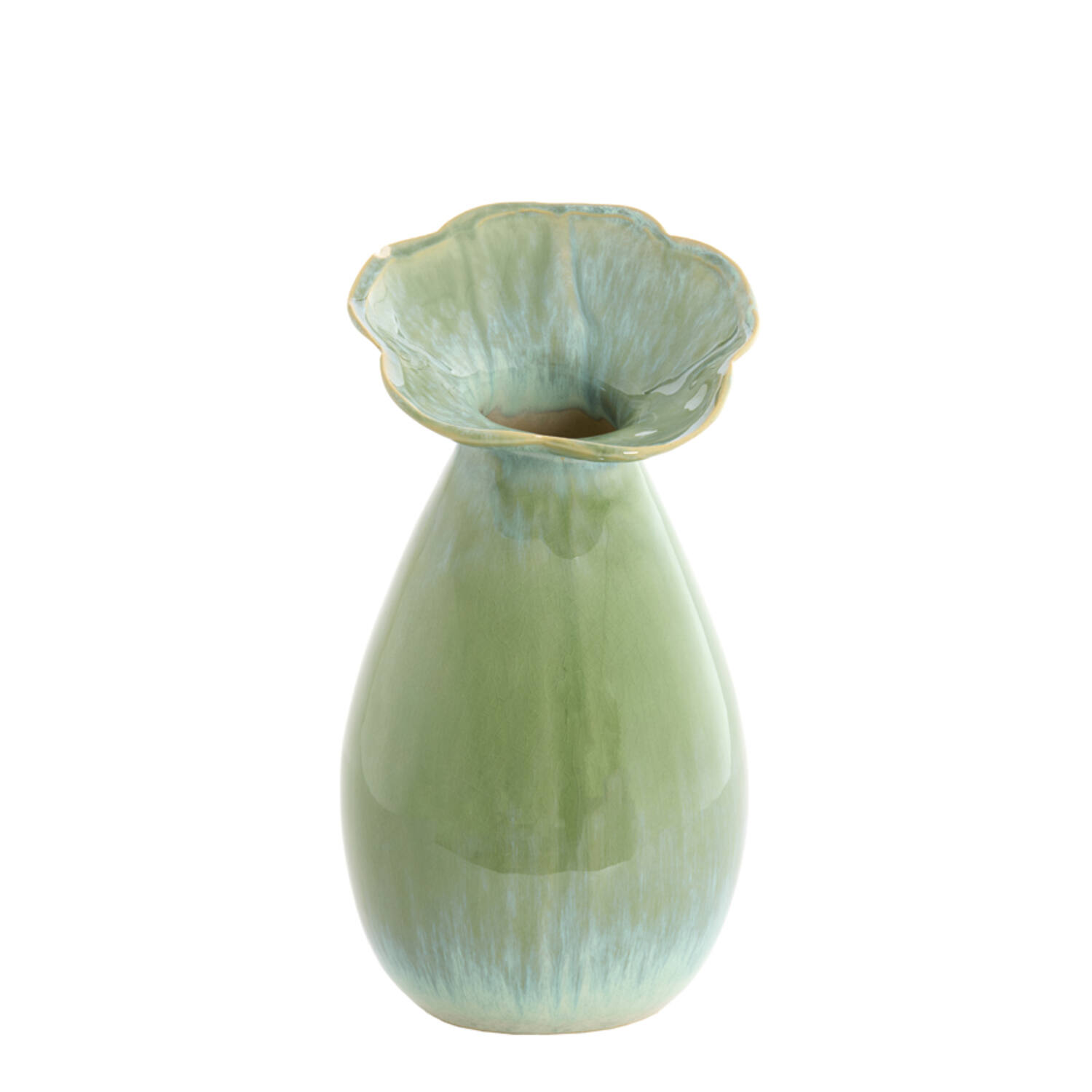 Vase deco Ø15,5x29 cm CULLA ceramics green+light blue
