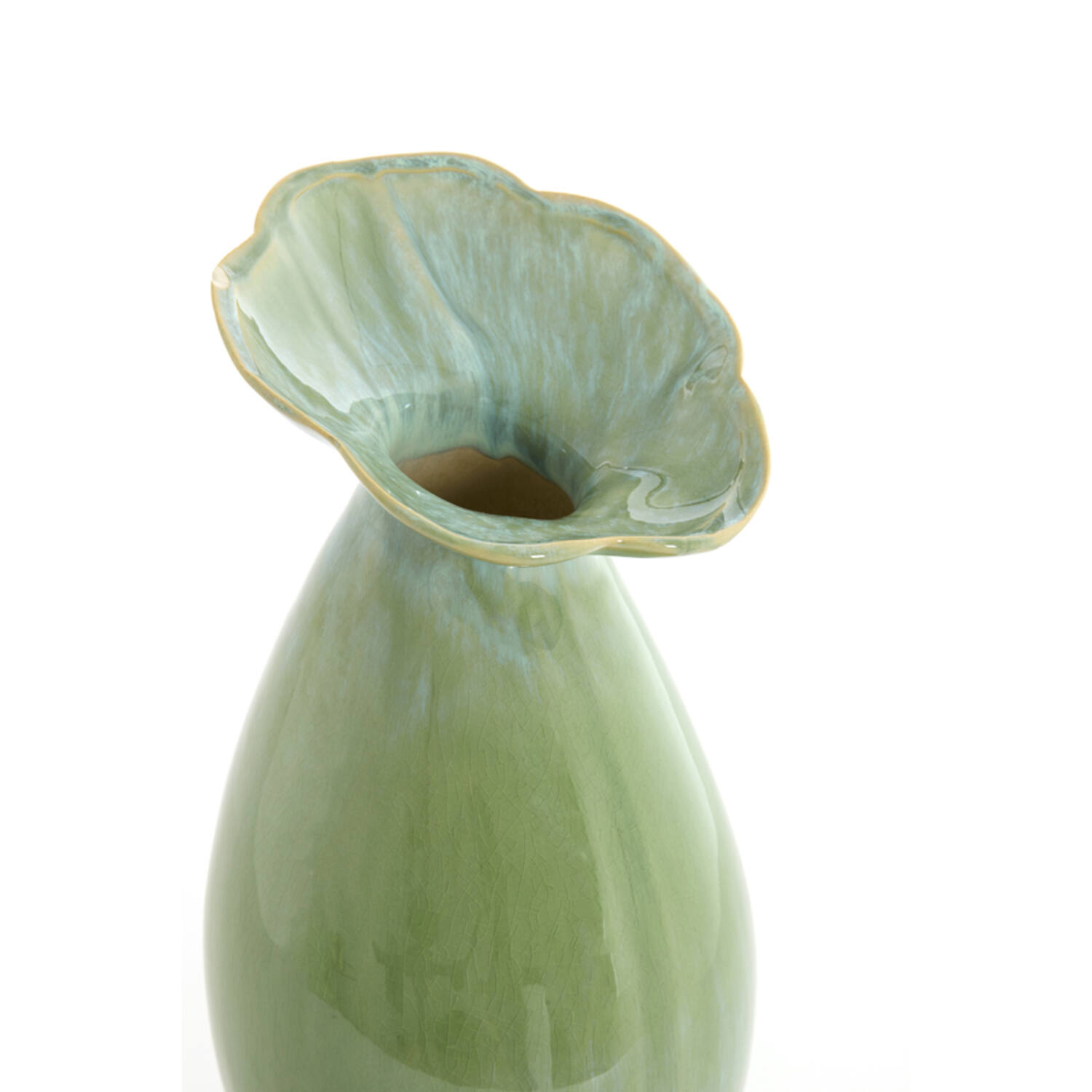 Vase deco Ø15,5x29 cm CULLA ceramics green+light blue