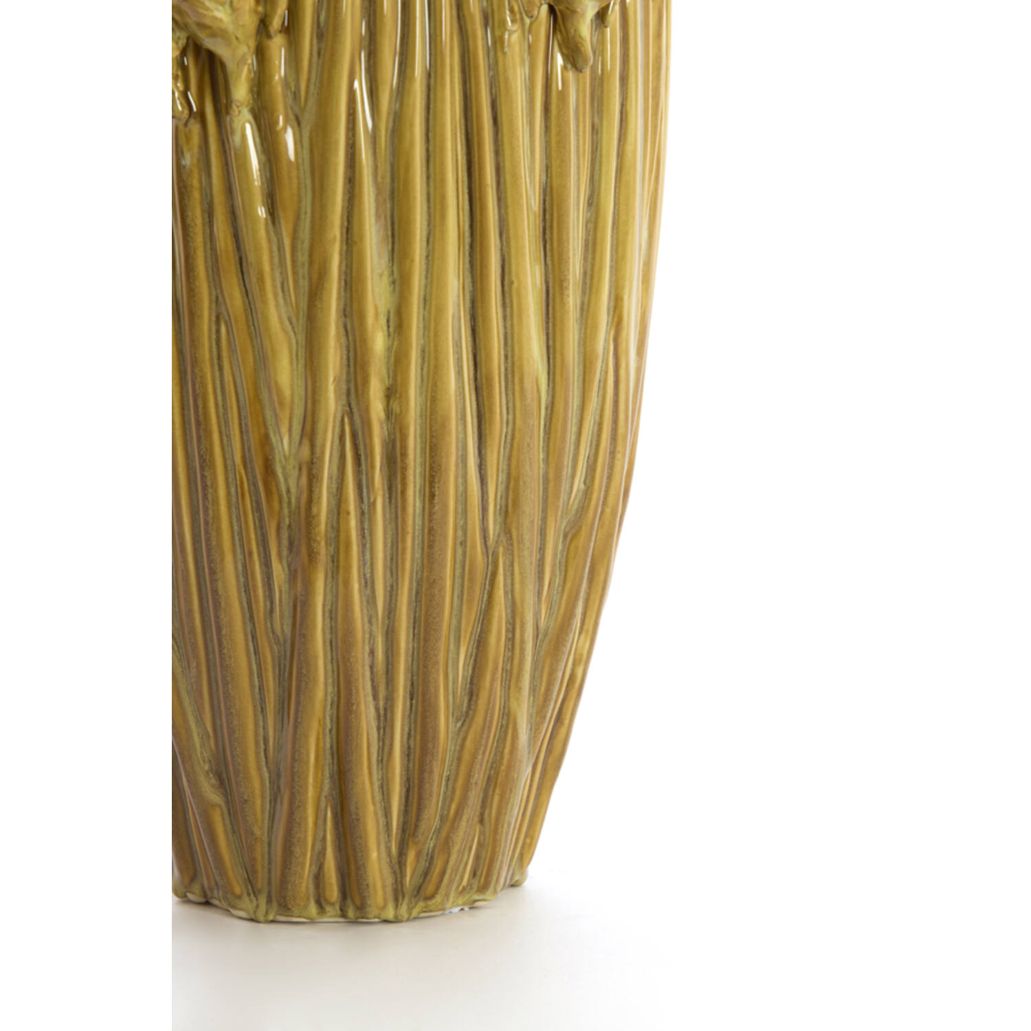 Vase deco Ø30x45,5 cm FYNARA ceramics ocher yellow