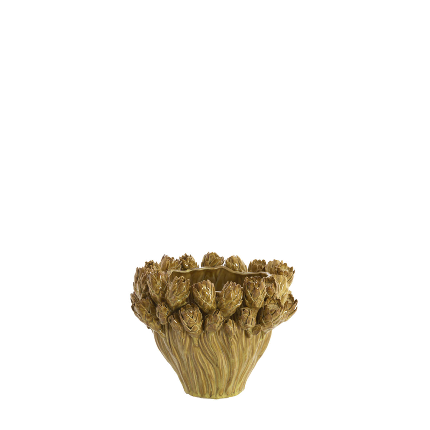 Vase deco Ø28x20,5 cm FYNARA ceramics ocher yellow