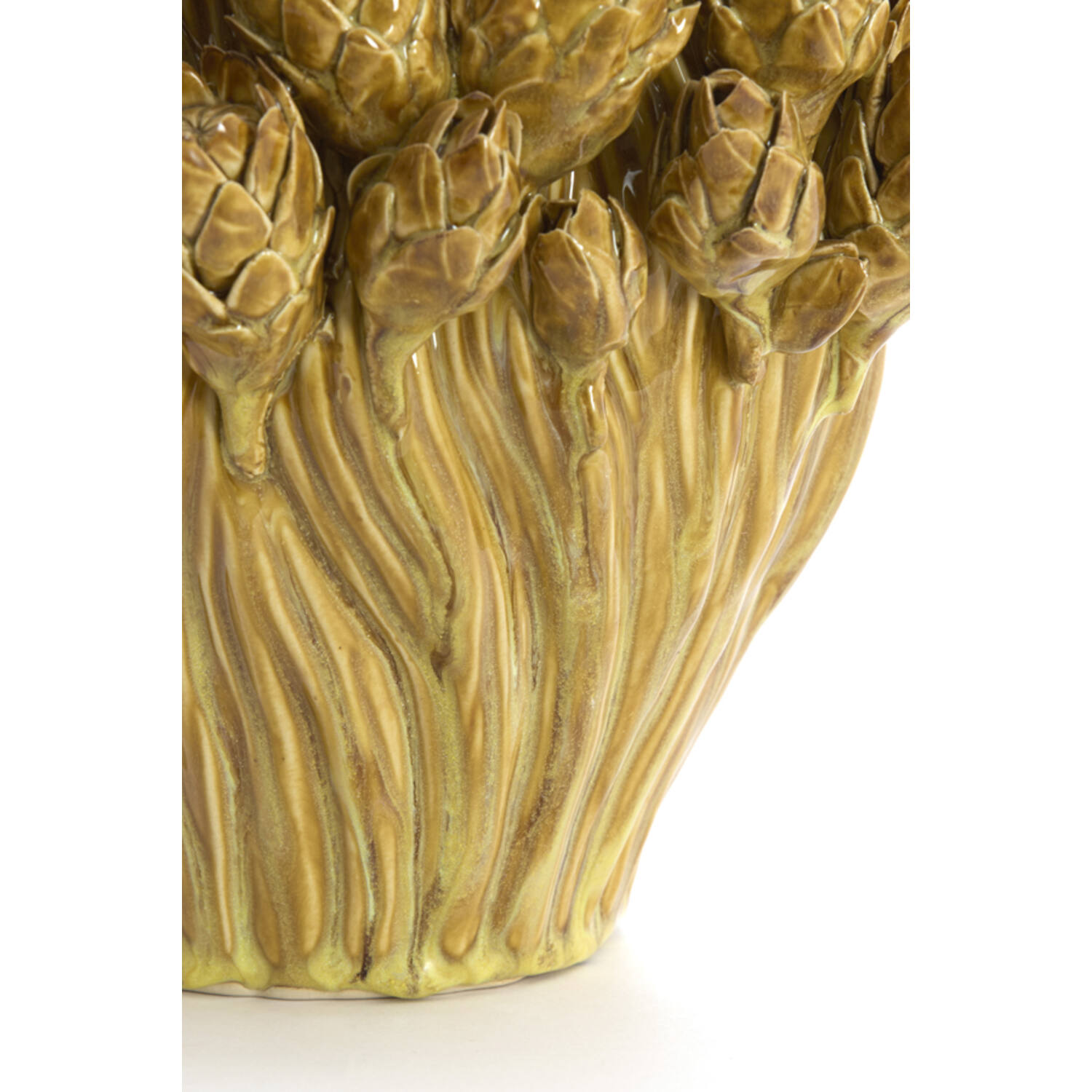 Vase deco Ø28x20,5 cm FYNARA ceramics ocher yellow