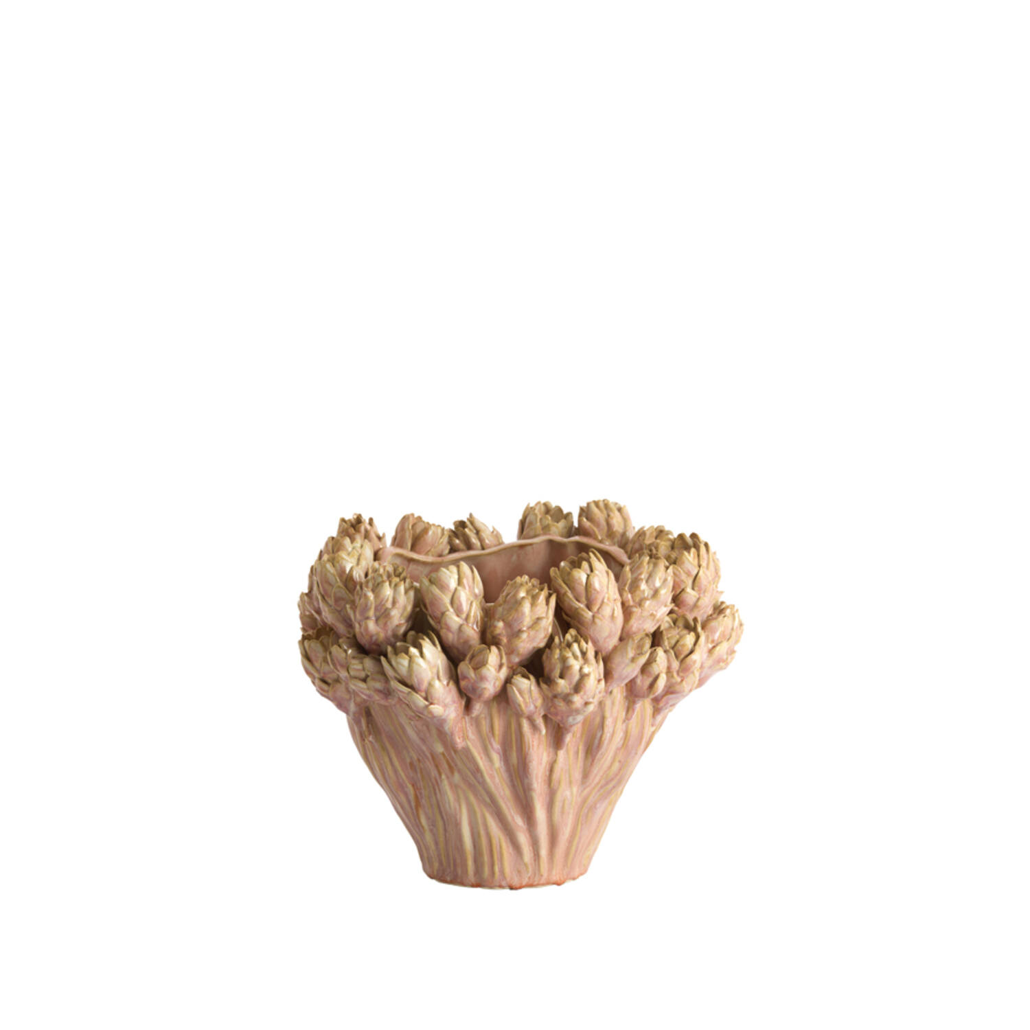 Vase deco Ø28x20,5 cm FYNARA ceramics light pink