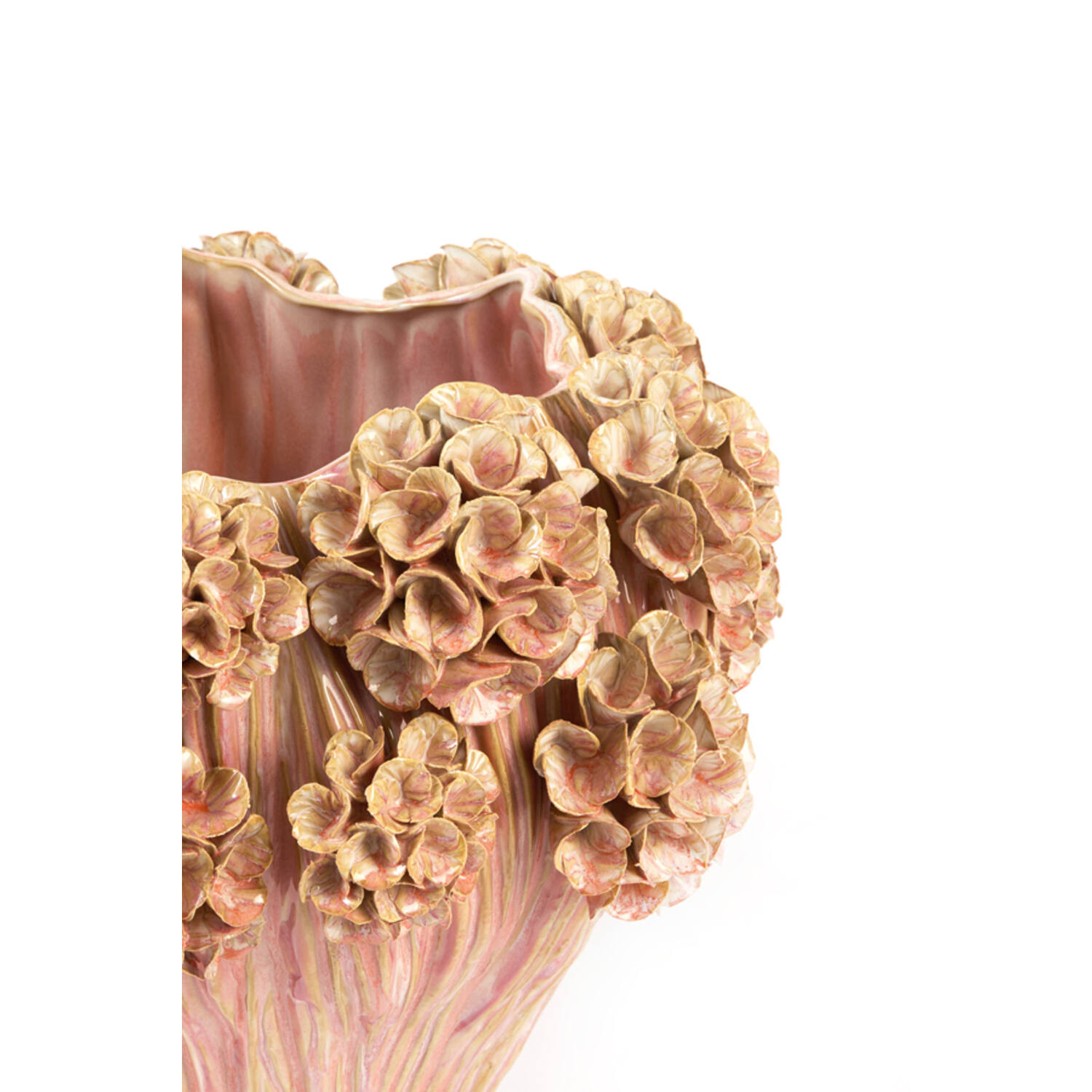 Vase deco Ø38x32 cm LUSERNA ceramics light pink
