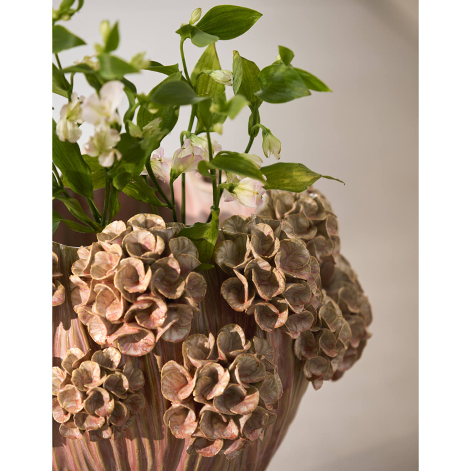 Vase deco Ø38x32 cm LUSERNA ceramics light pink