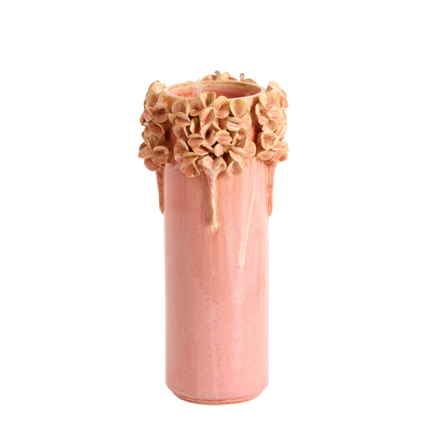 Vase deco Ø16x31 cm LUSERNA ceramics light pink