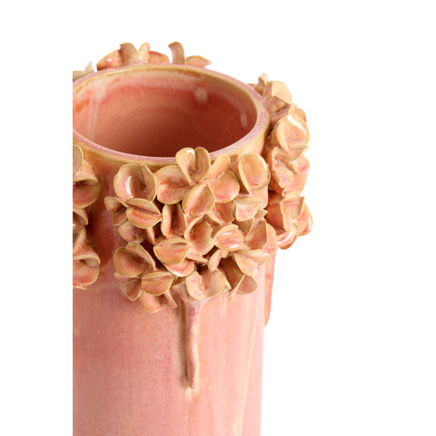 Vase deco Ø16x31 cm LUSERNA ceramics light pink