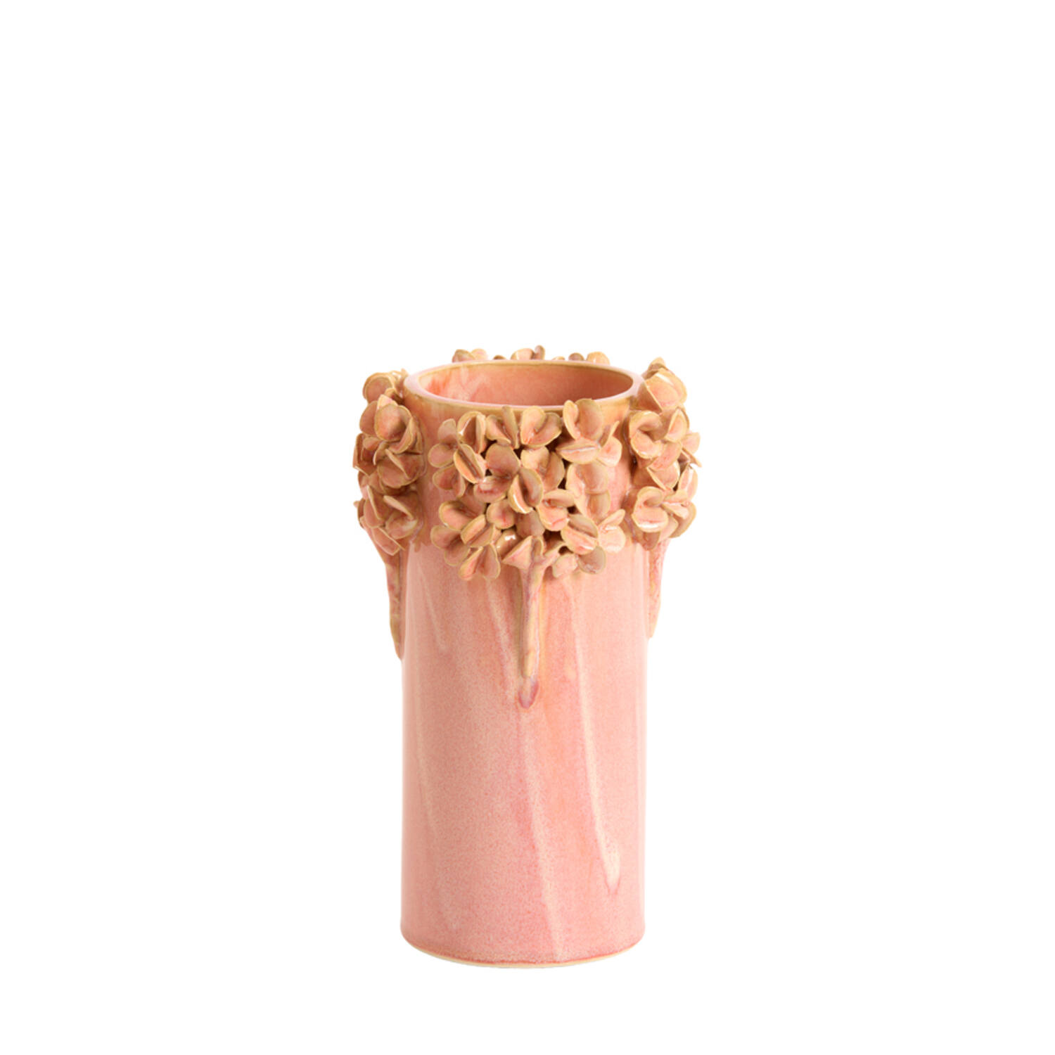 Vase deco Ø16x24 cm LUSERNA ceramics light pink