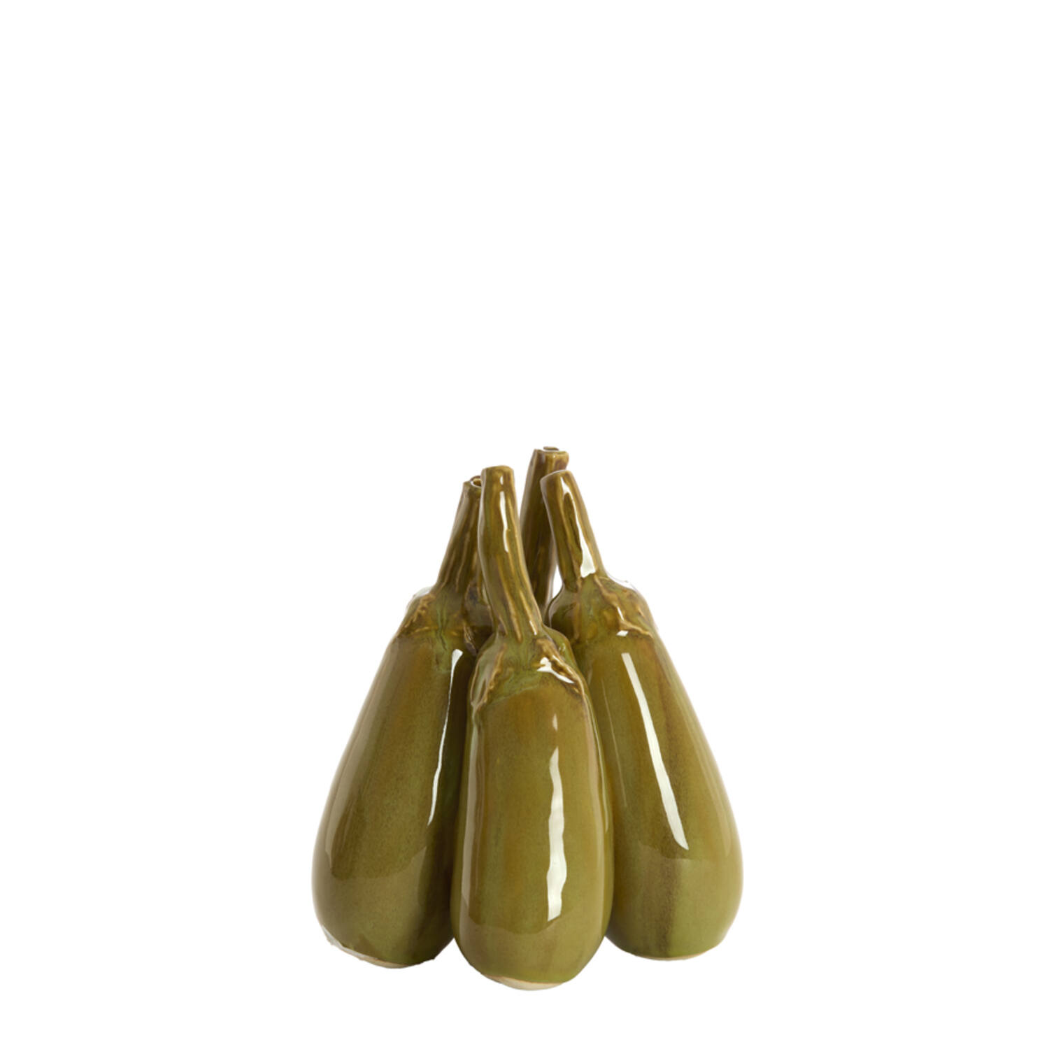 Vase deco Ø12,5x18 cm CORVARA ceramics green-brown