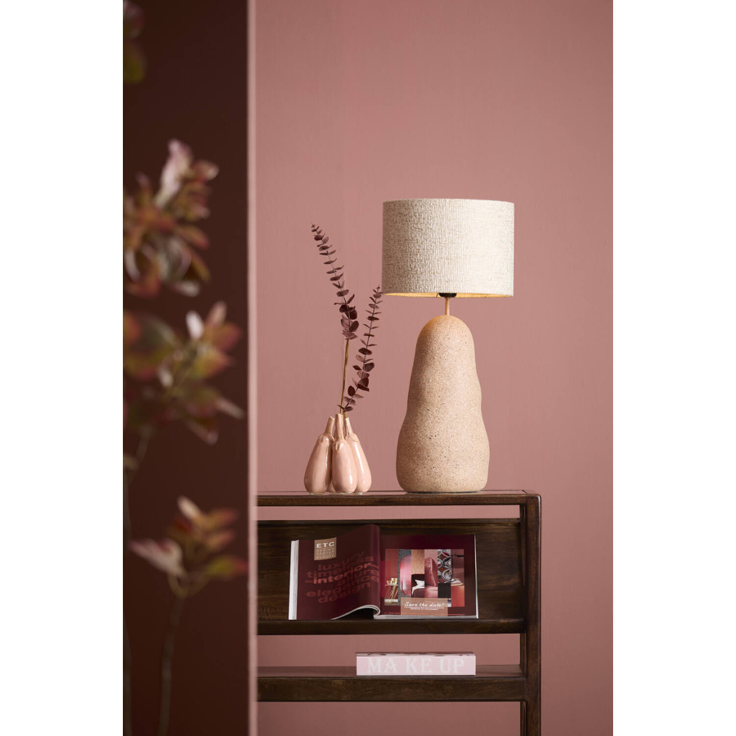 Vase deco Ø12,5x18 cm CORVARA ceramics light pink