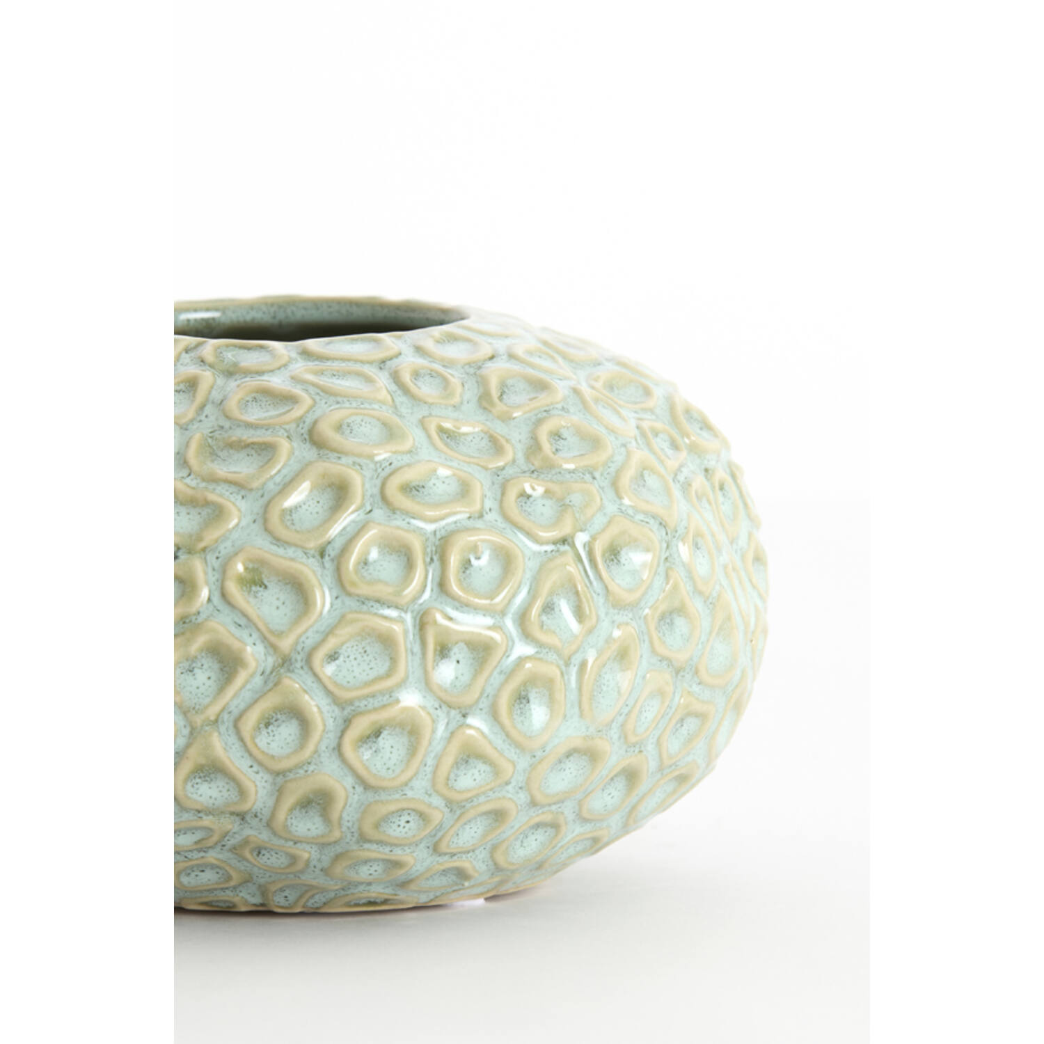 Tealight Ø16,5x9,5 cm CAREZZA ceramics light green