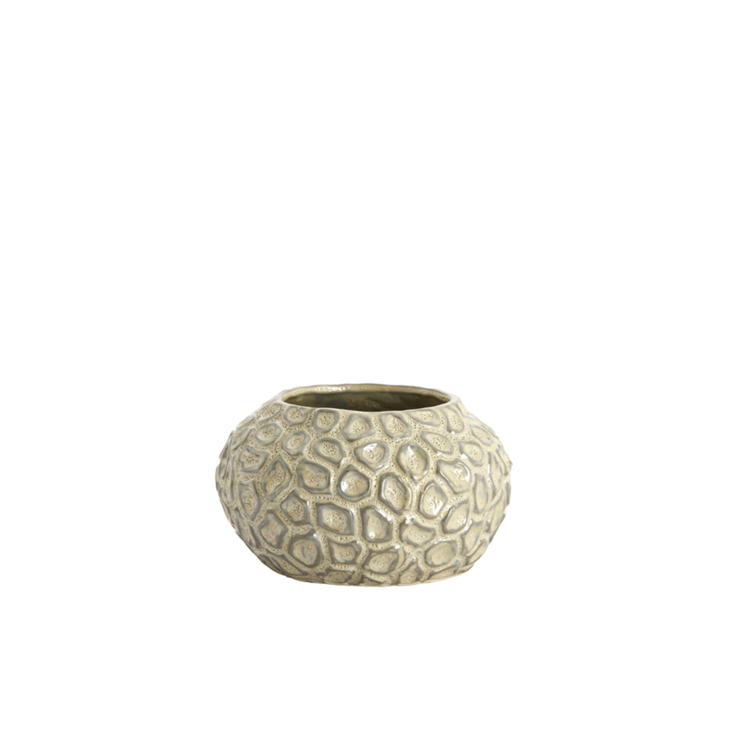 Tealight Ø12x7,5 cm CAREZZA ceramics taupe