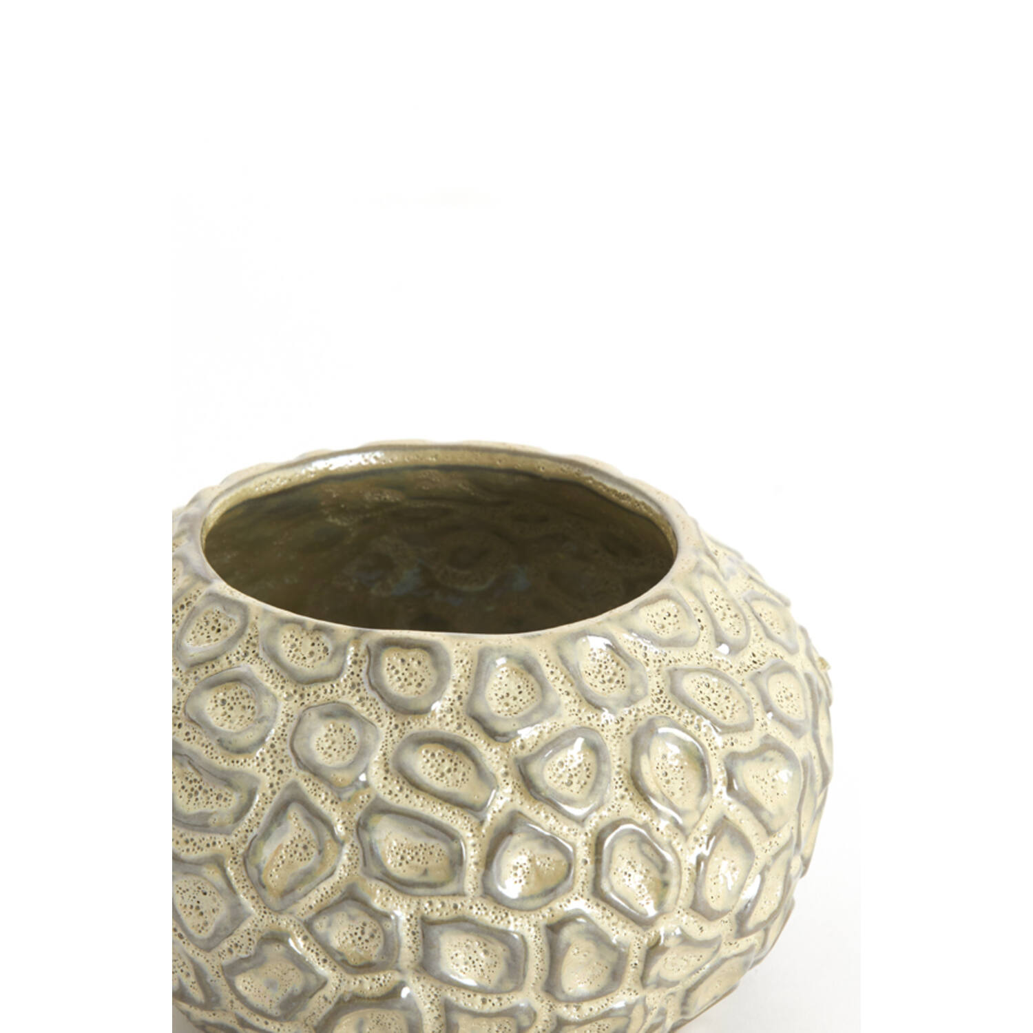 Tealight Ø12x7,5 cm CAREZZA ceramics taupe