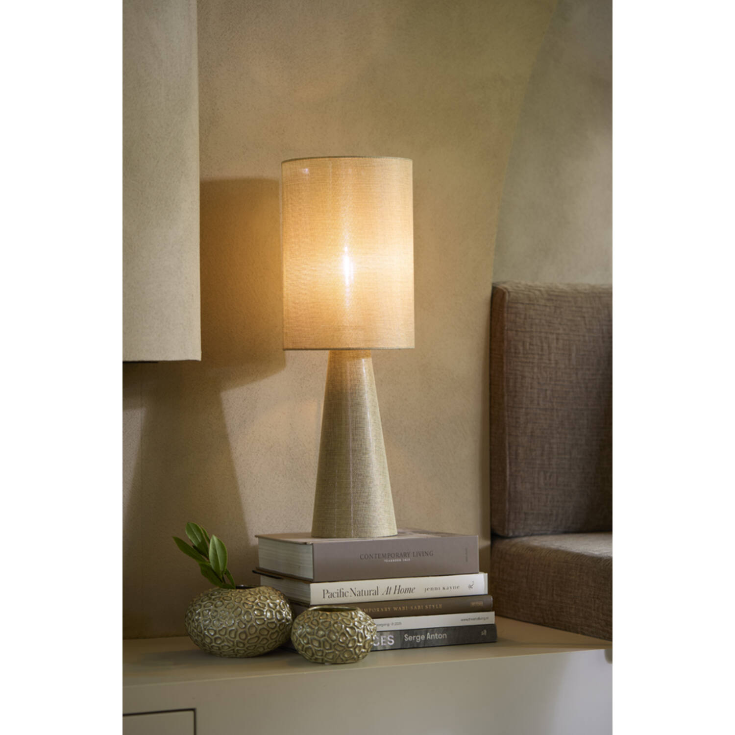 Tealight Ø12x7,5 cm CAREZZA ceramics taupe