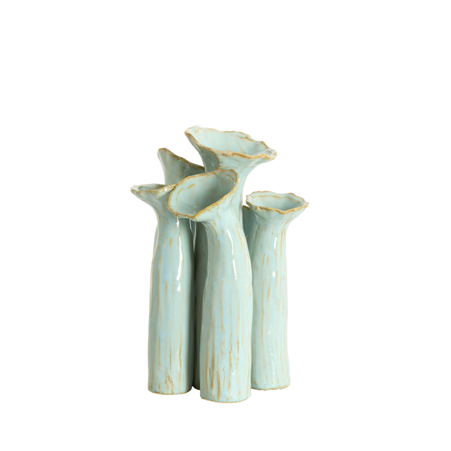 Vase deco 24x21x31 cm MISURINA ceramics light blue