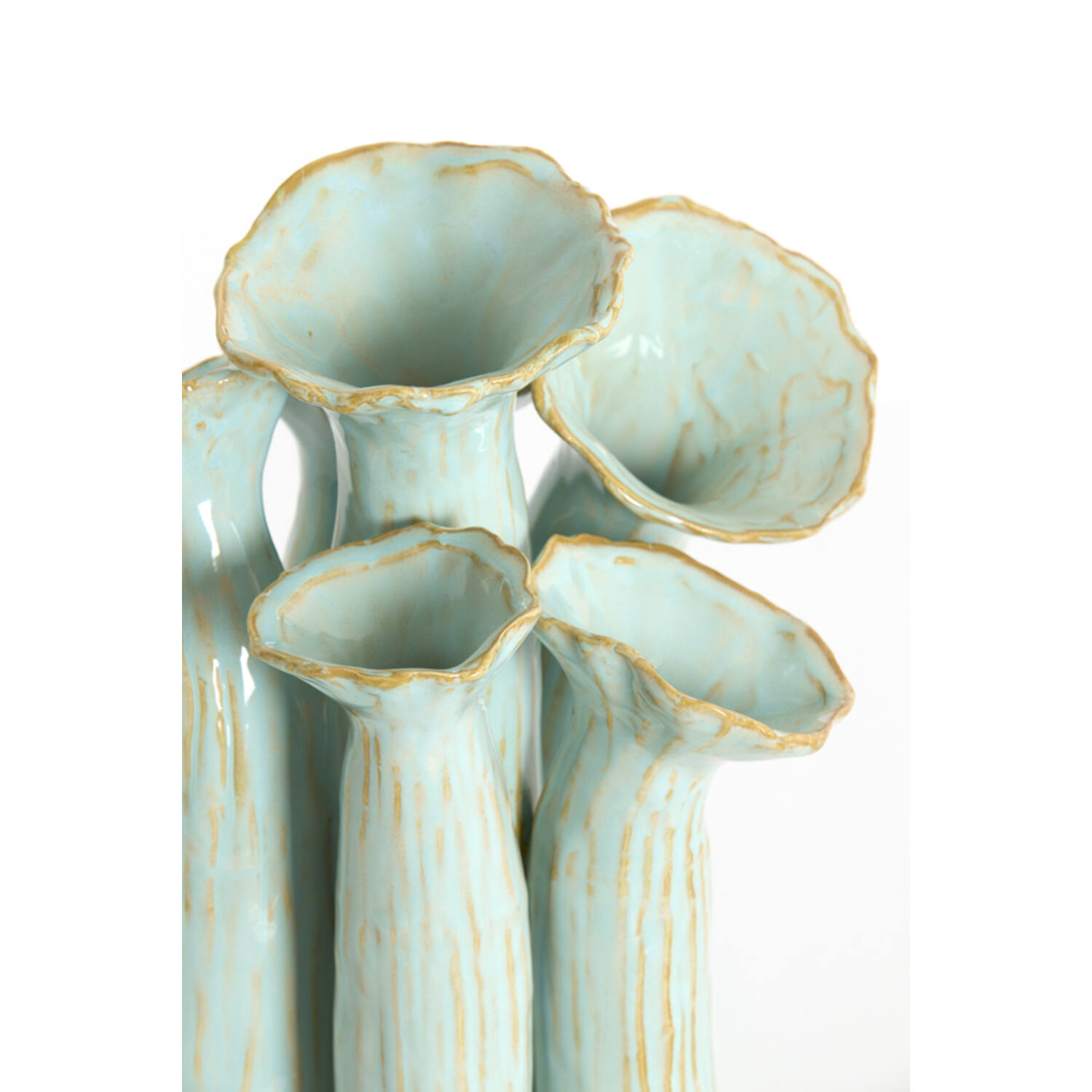 Vase deco 24x21x31 cm MISURINA ceramics light blue