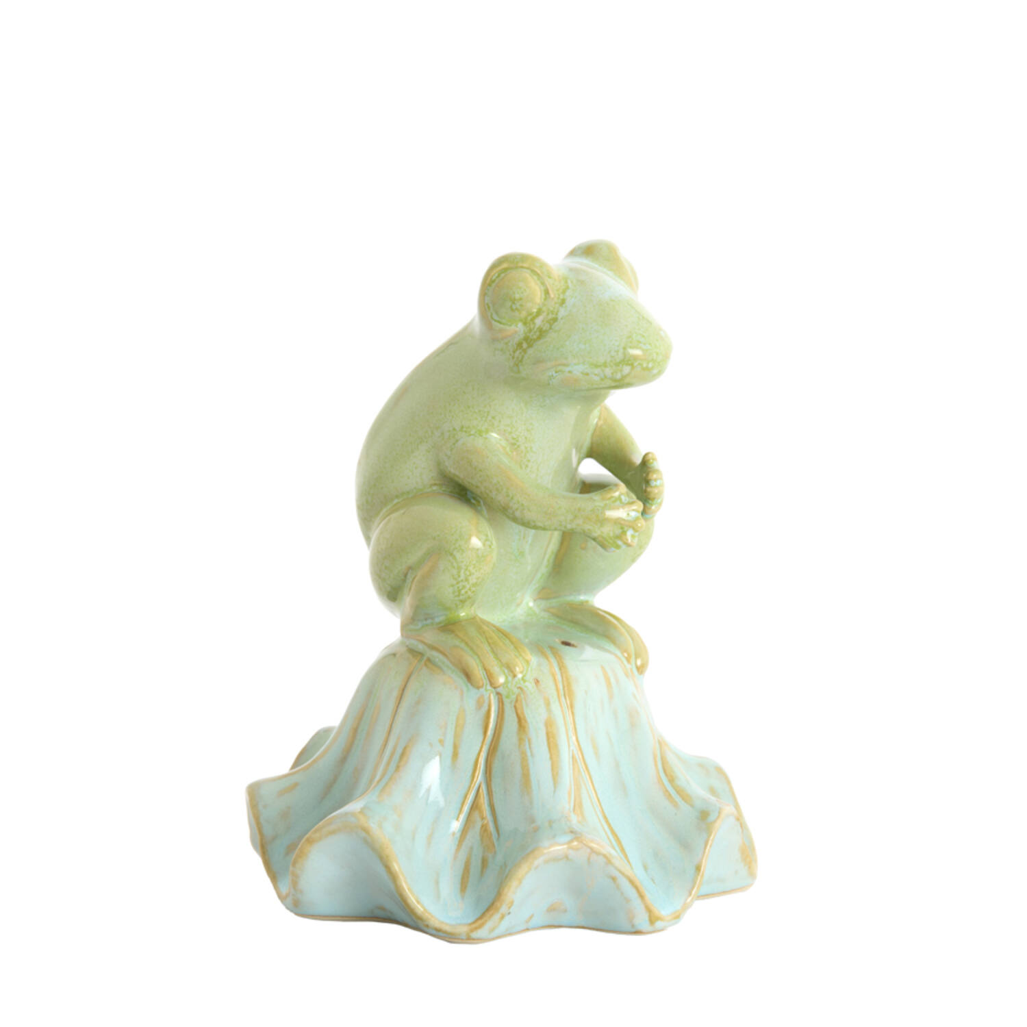 Ornament Ø15,5x19,5 cm FROSCH ceramics lght green+lght blue