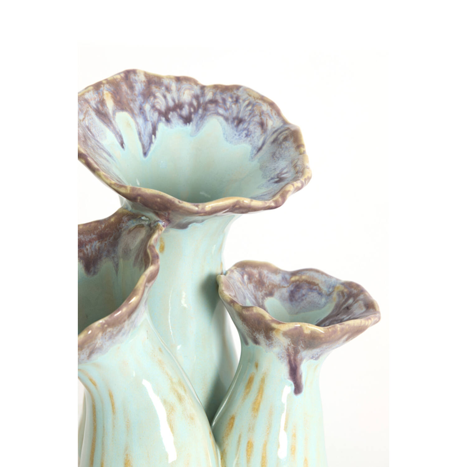 Vase deco 18x13x17,5 cm MISURINA ceramics purple+light blue