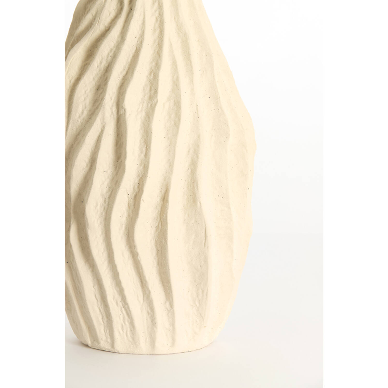 Vase deco 21,5x21x76 cm VANIA ceramics cream