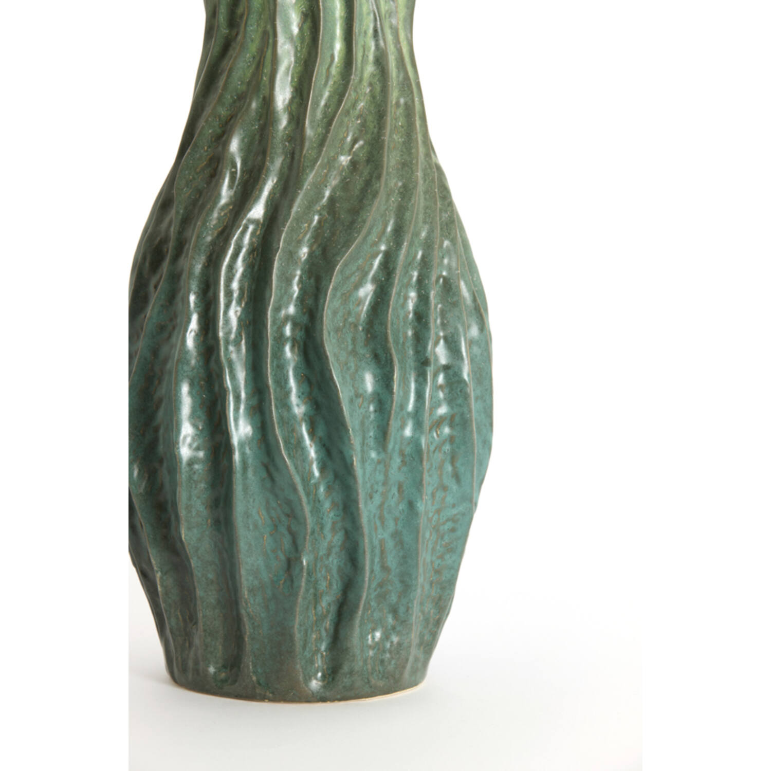 Vase deco 19,5x19x93,5 cm VANIA ceramics petrol