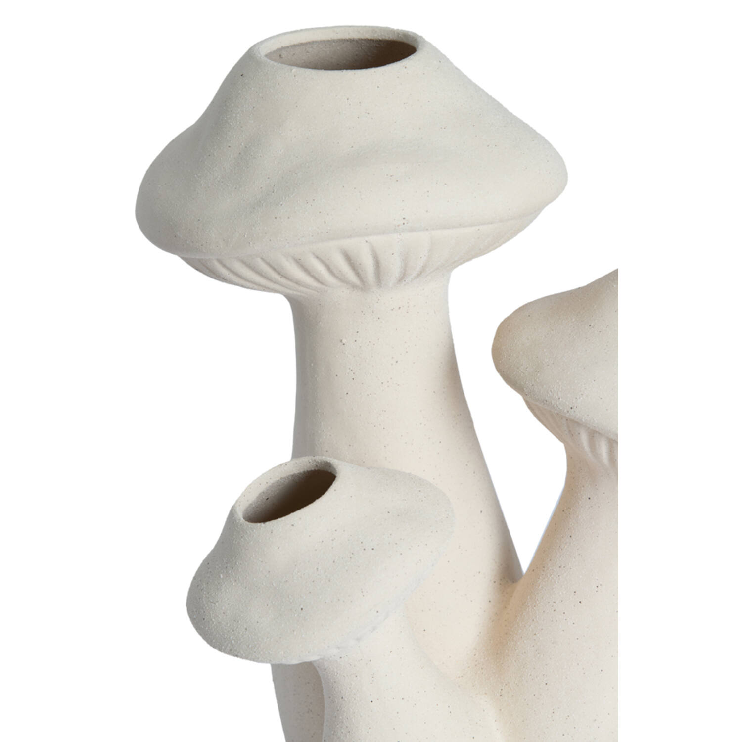 Vase deco 33,5x28,35x40,5 cm MUSHROOM ceramics matt cream
