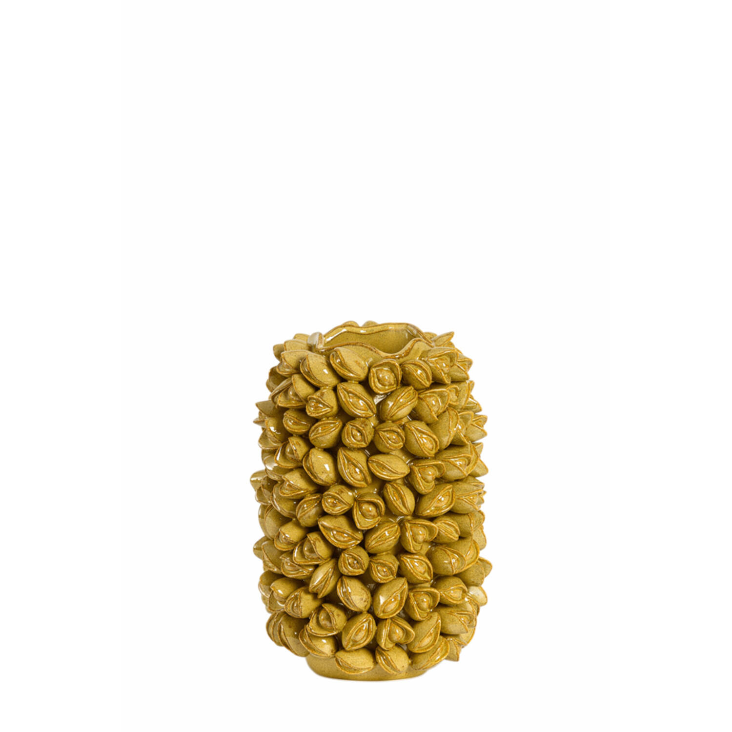 Vase deco Ø21x31 cm ANABELA ceramics olive green-brown