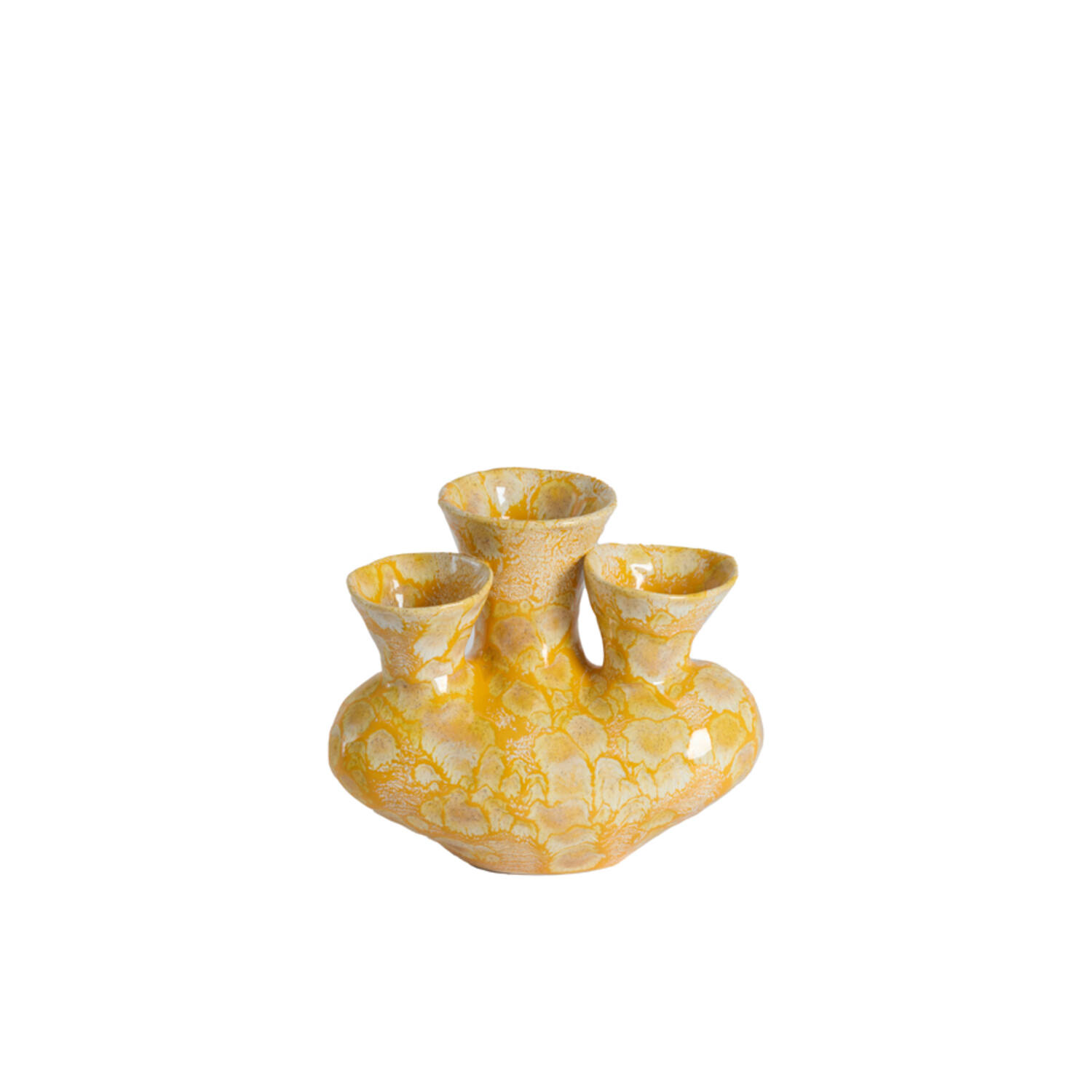 Vase deco 22,5x13,5x20 cm SIAJO ceramics yellow-orange