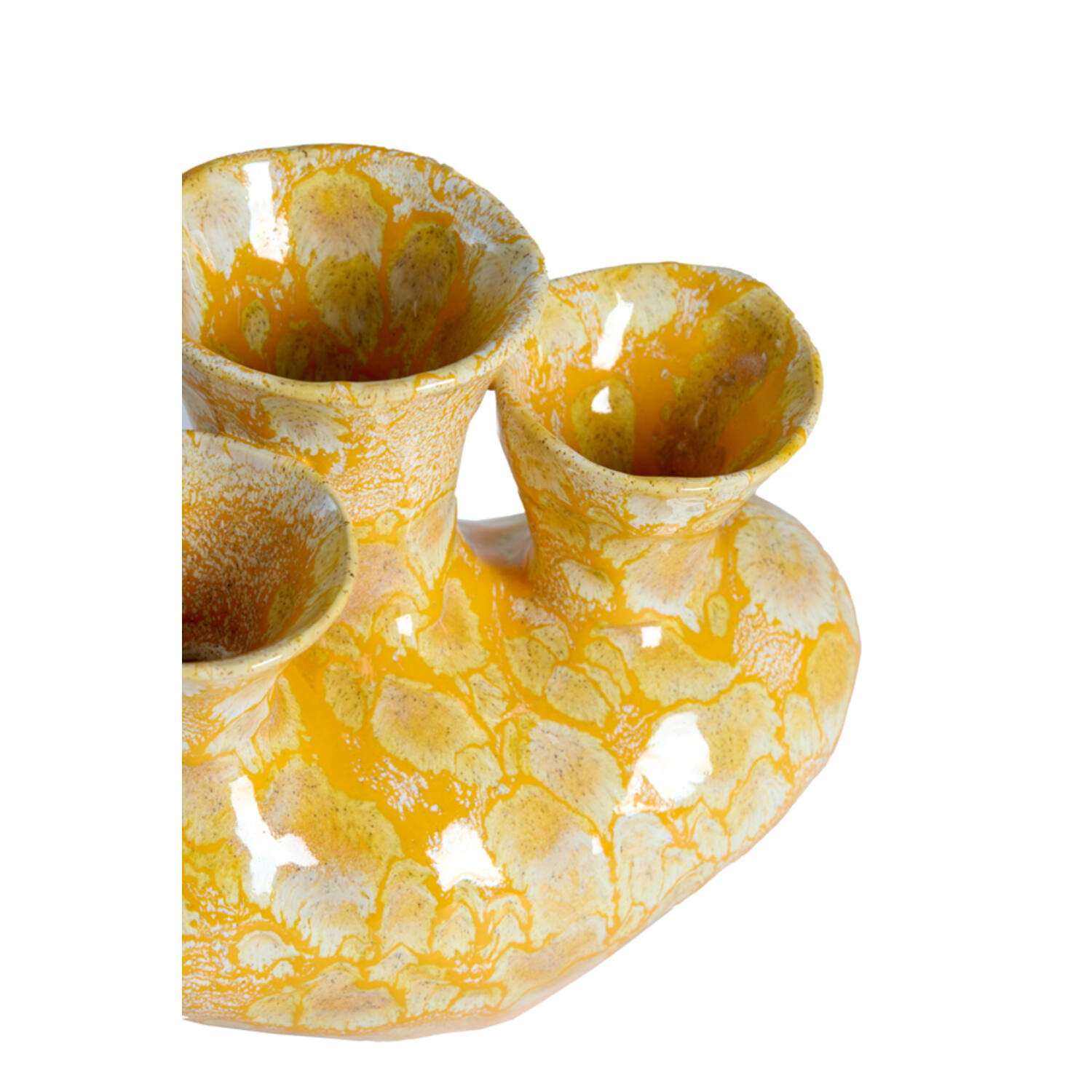 Vase deco 22,5x13,5x20 cm SIAJO ceramics yellow-orange
