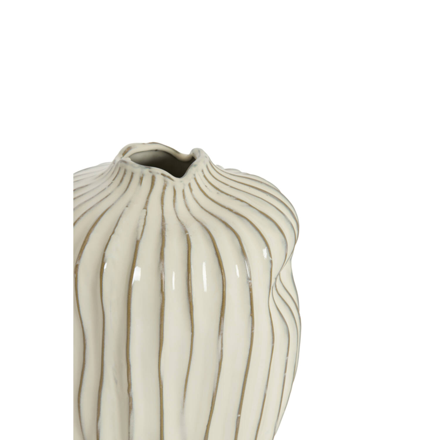 Vase deco 21x13x25 cm VECHHIA ceramics cream