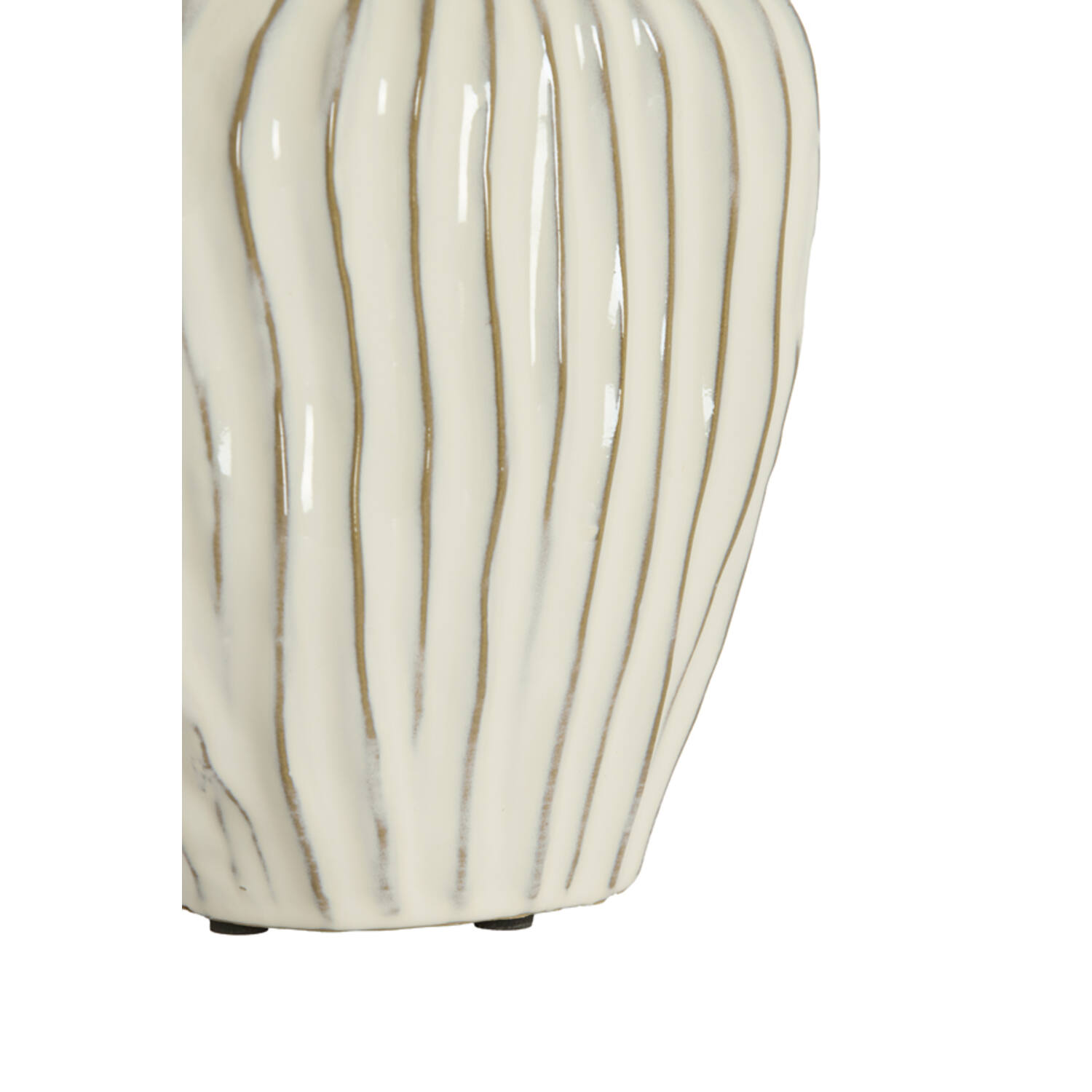 Vase deco 21x13x25 cm VECHHIA ceramics cream