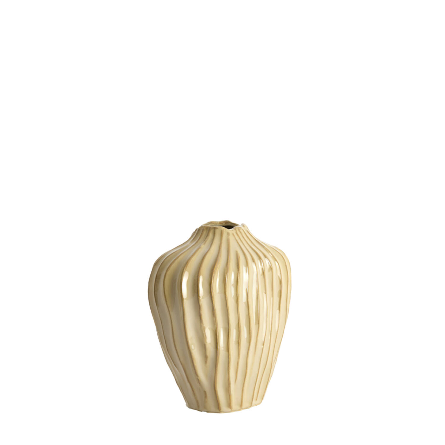 Vase deco 21x13x25 cm VECHHIA ceramics light brown
