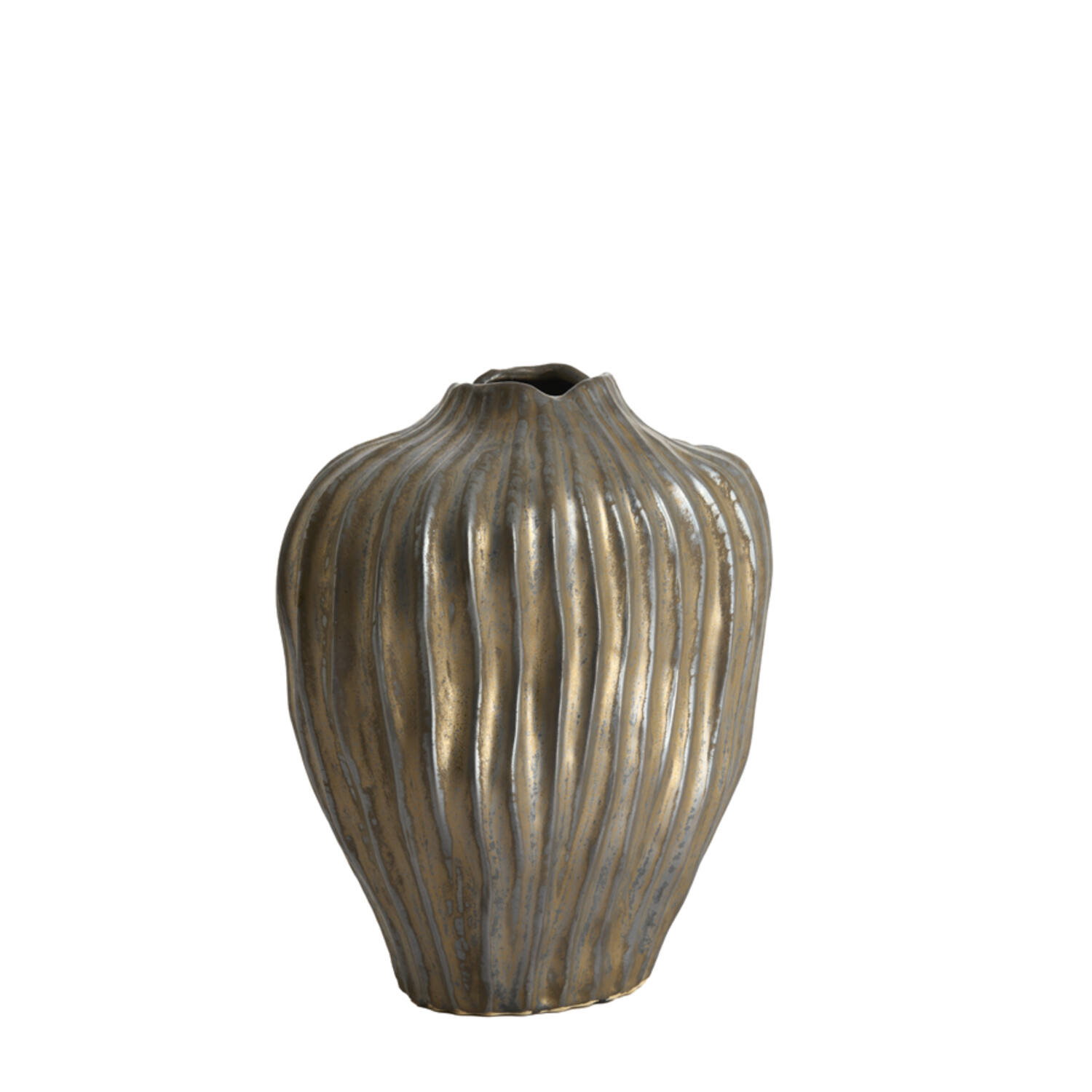 Vase deco 30x19x35 cm VECHHIA ceramics antique bronze