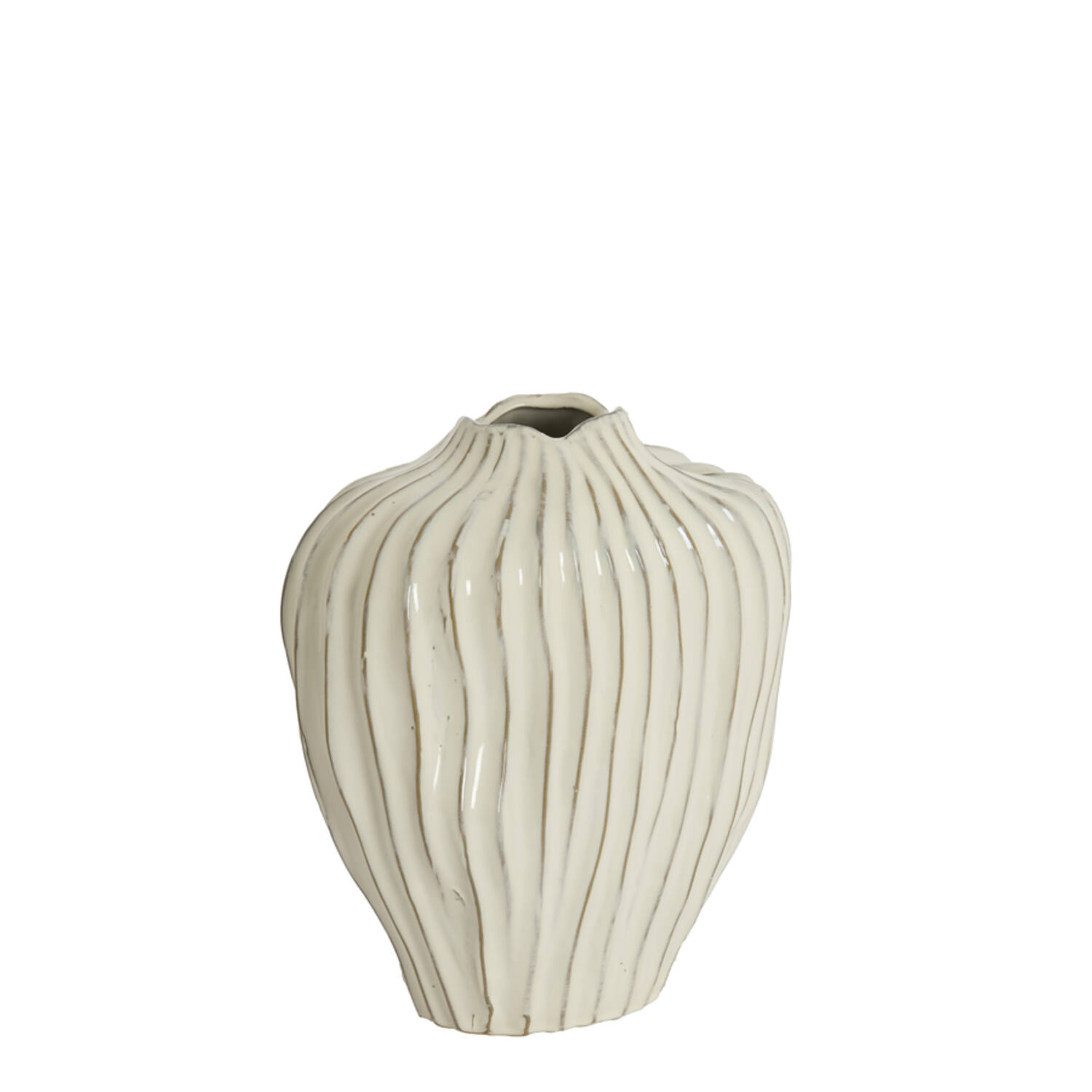 Vase deco 30x19x35 cm VECHHIA ceramics cream