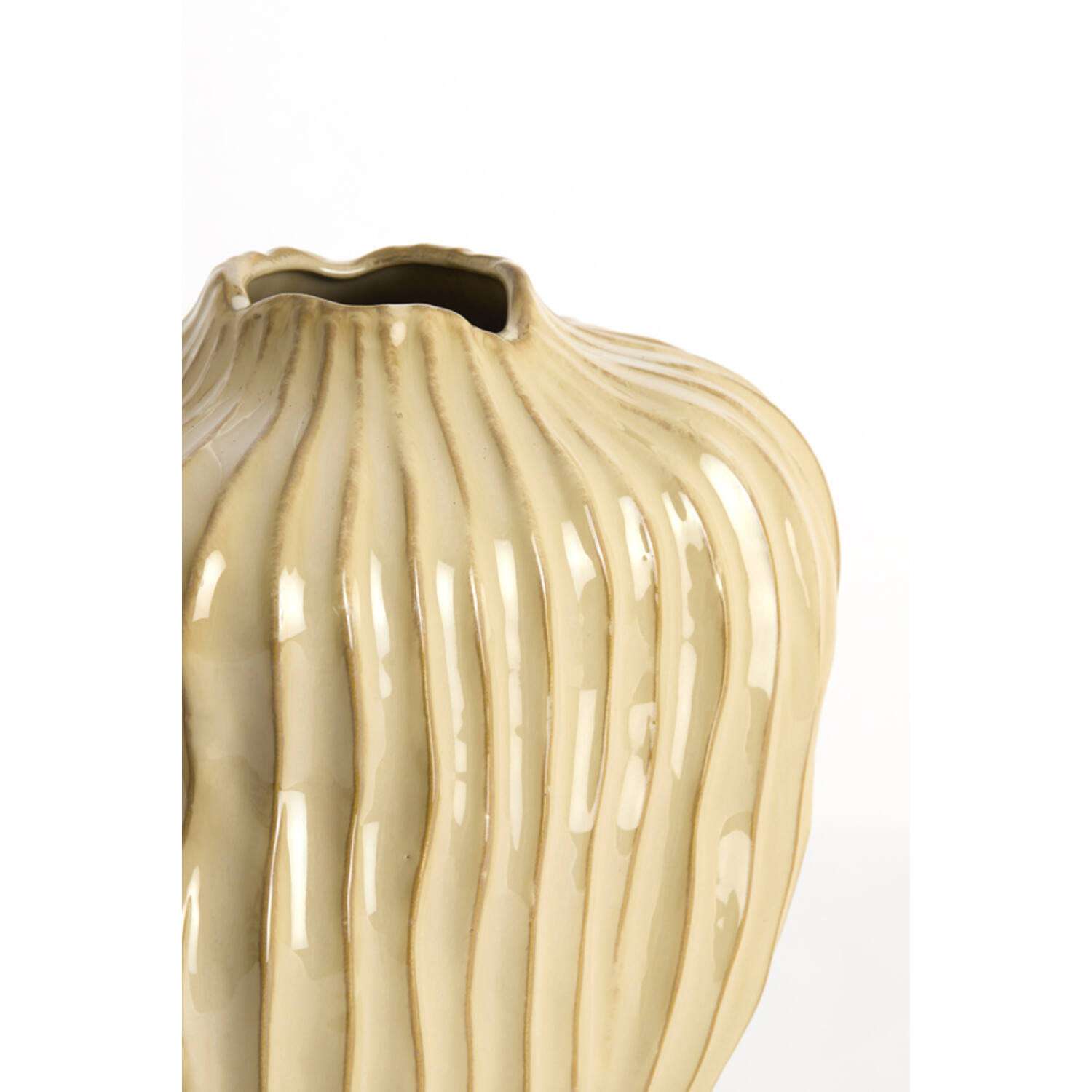 Vase deco 30x19x35 cm VECHHIA ceramics light brown
