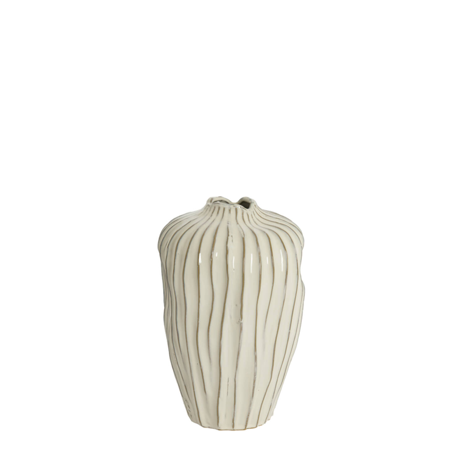 Vase deco Ø19x30 cm VECHHIA ceramics cream