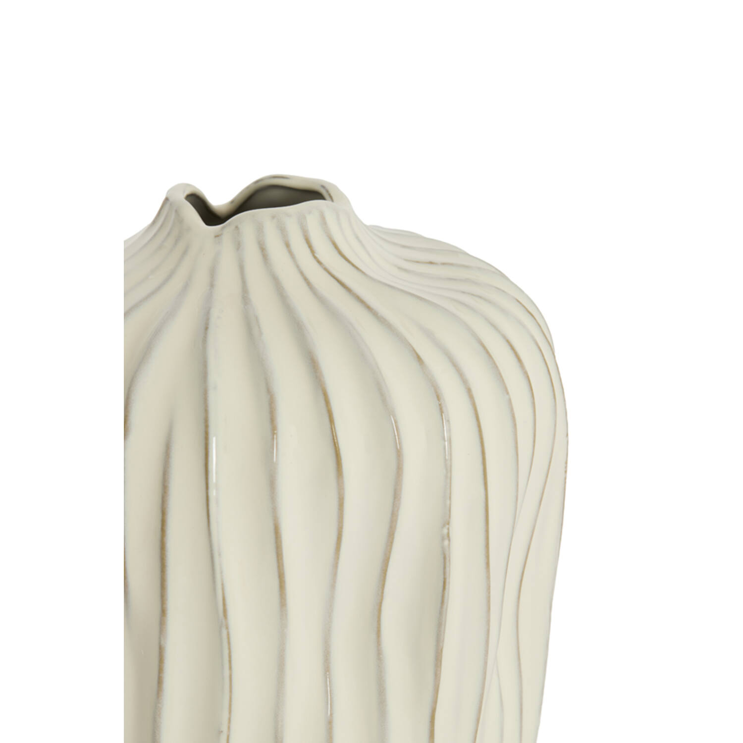 Vase deco Ø26x40 cm VECHHIA ceramics cream