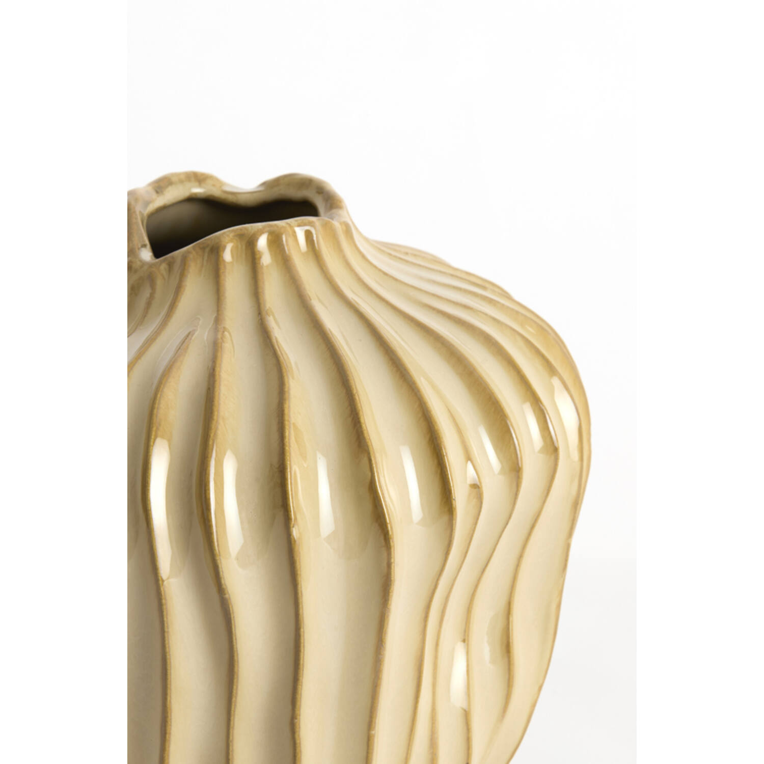 Vase deco Ø26x40 cm VECHHIA ceramics light brown