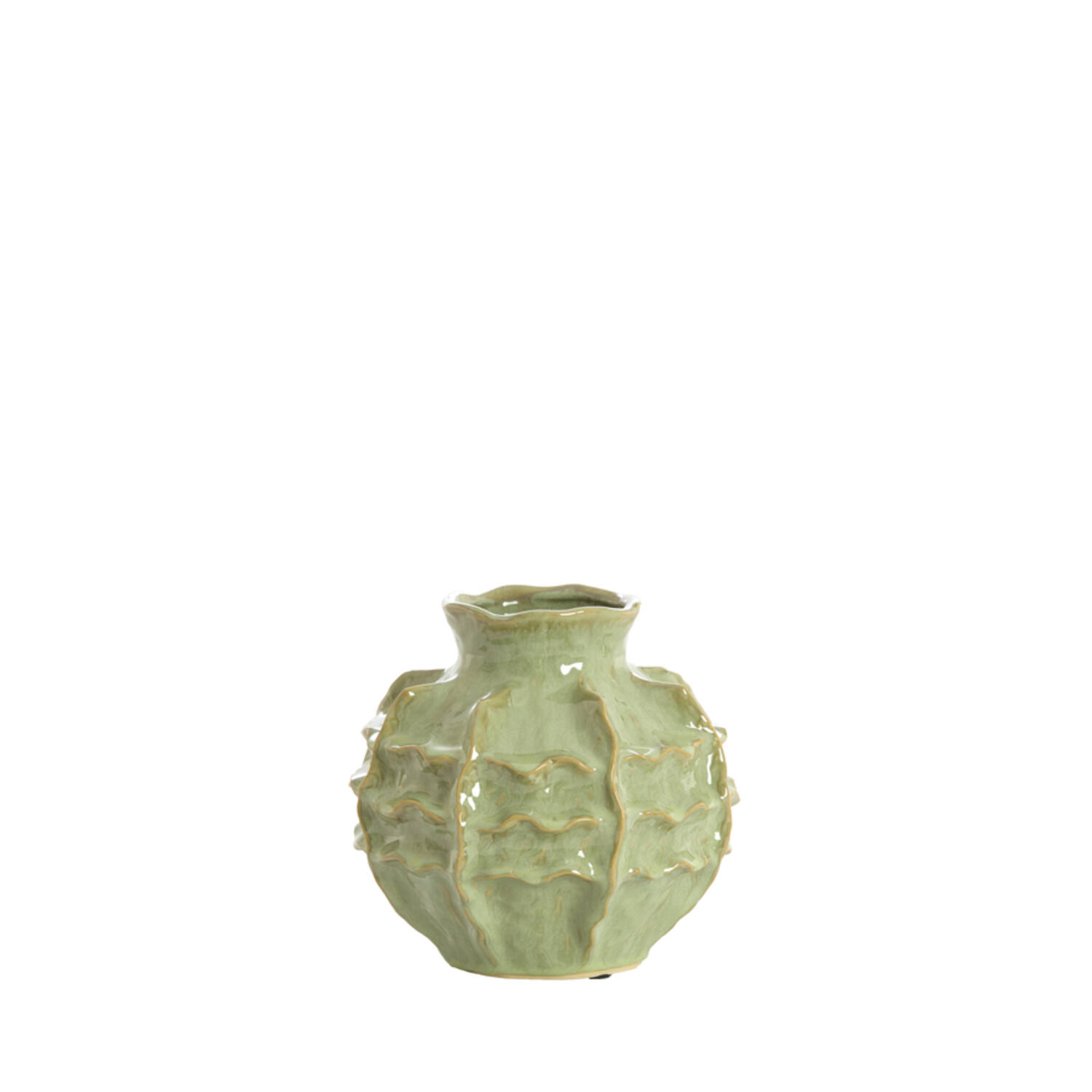 Vase deco Ø21x20 cm LOSETO ceramics green