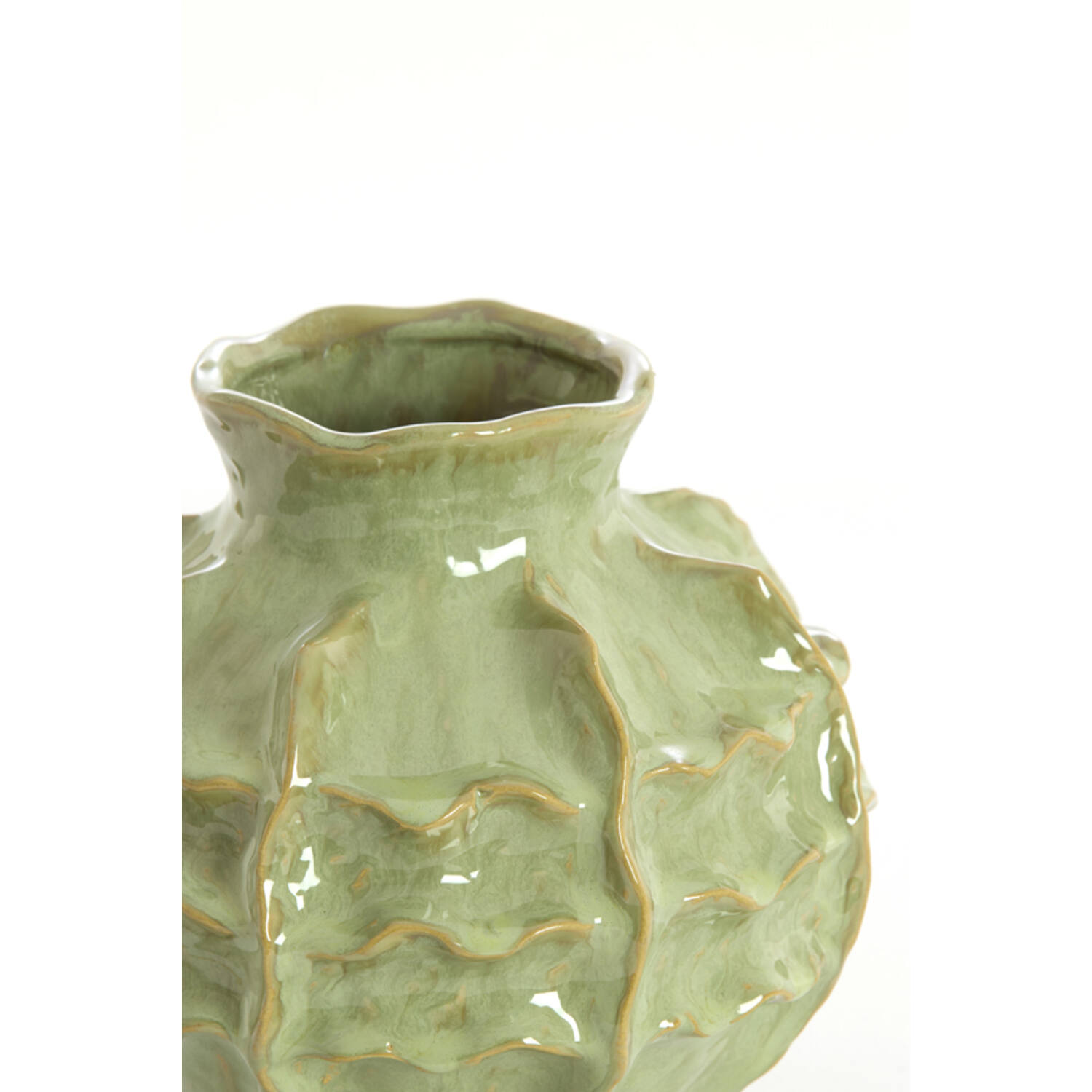 Vase deco Ø21x20 cm LOSETO ceramics green