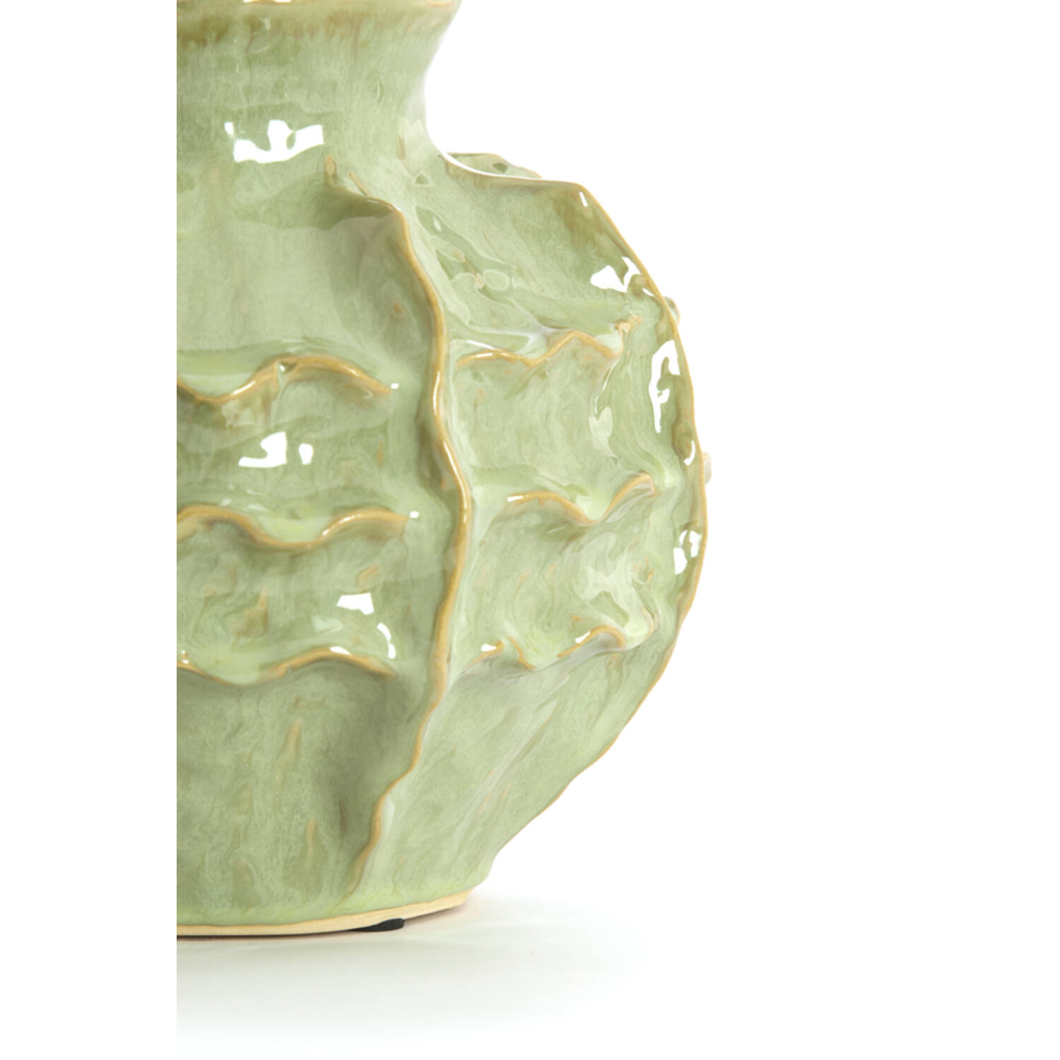 Vase deco Ø21x20 cm LOSETO ceramics green