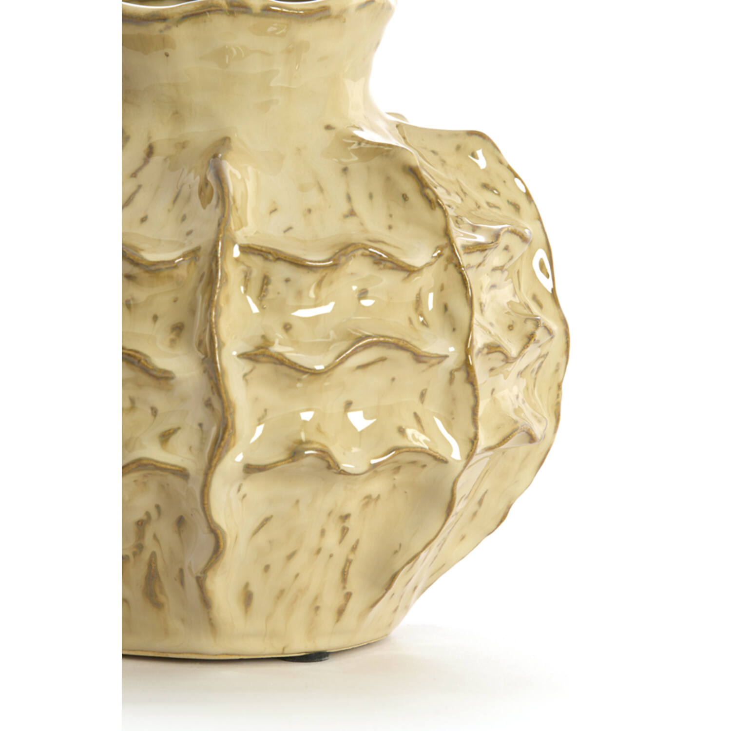 Vase deco Ø21x20 cm LOSETO ceramics light brown